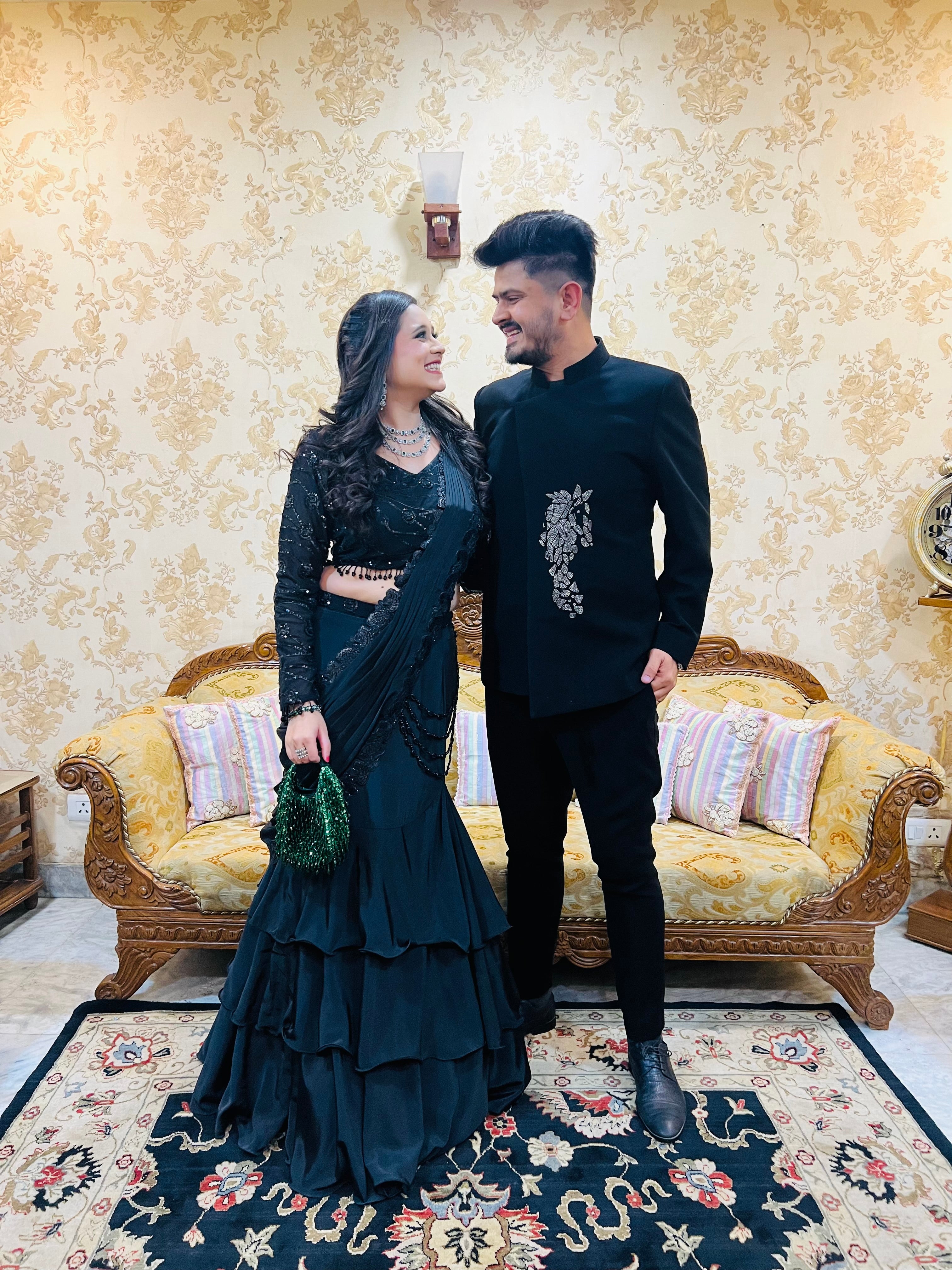Black Fish Cut Saree