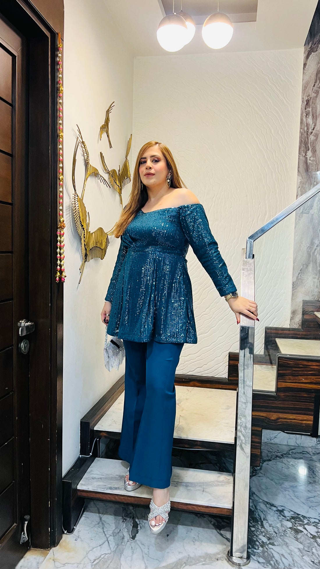 Peacock Sequin Co-Ord