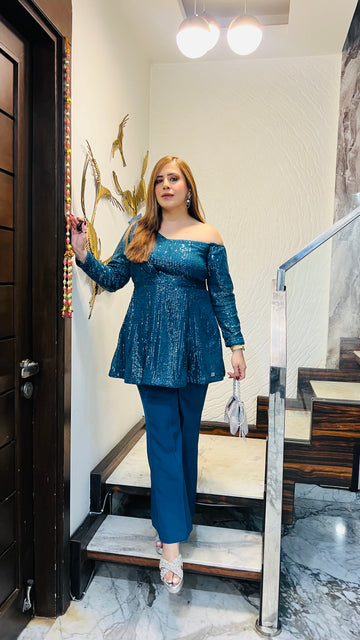 Peacock Sequin Co-Ord