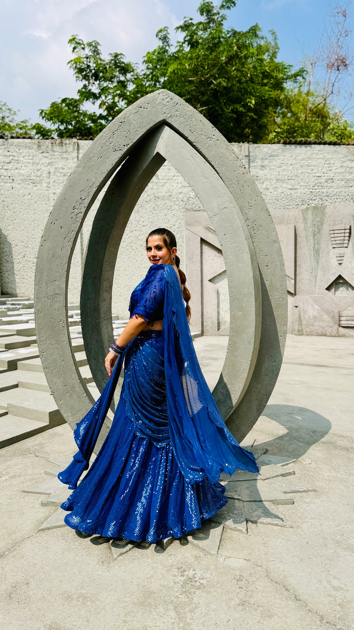 Dulhe Ki Bhabhi Fish Cut Saree