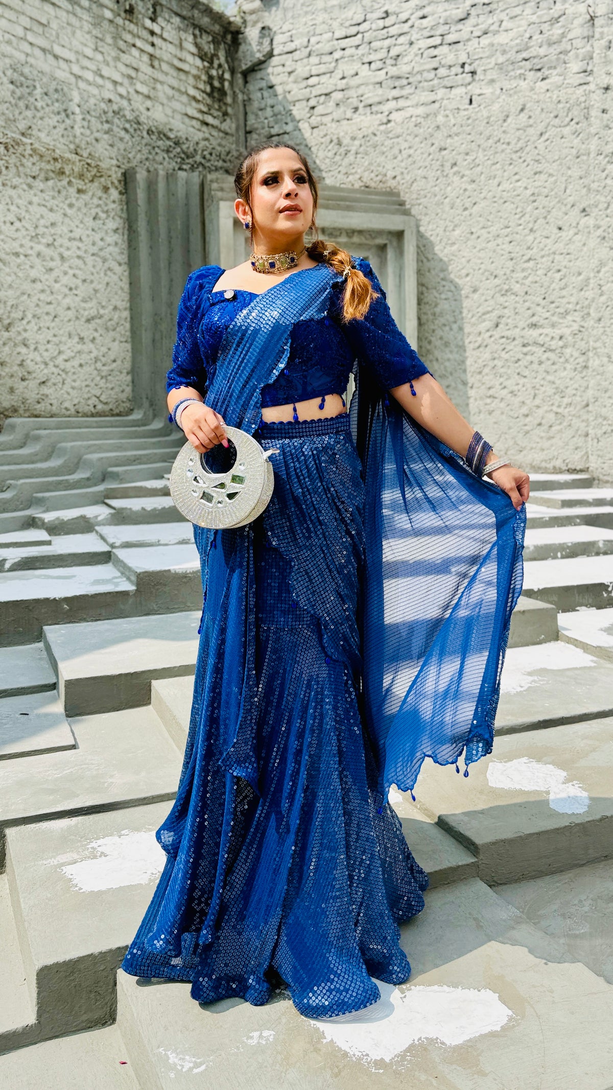 Dulhe Ki Bhabhi Fish Cut Saree