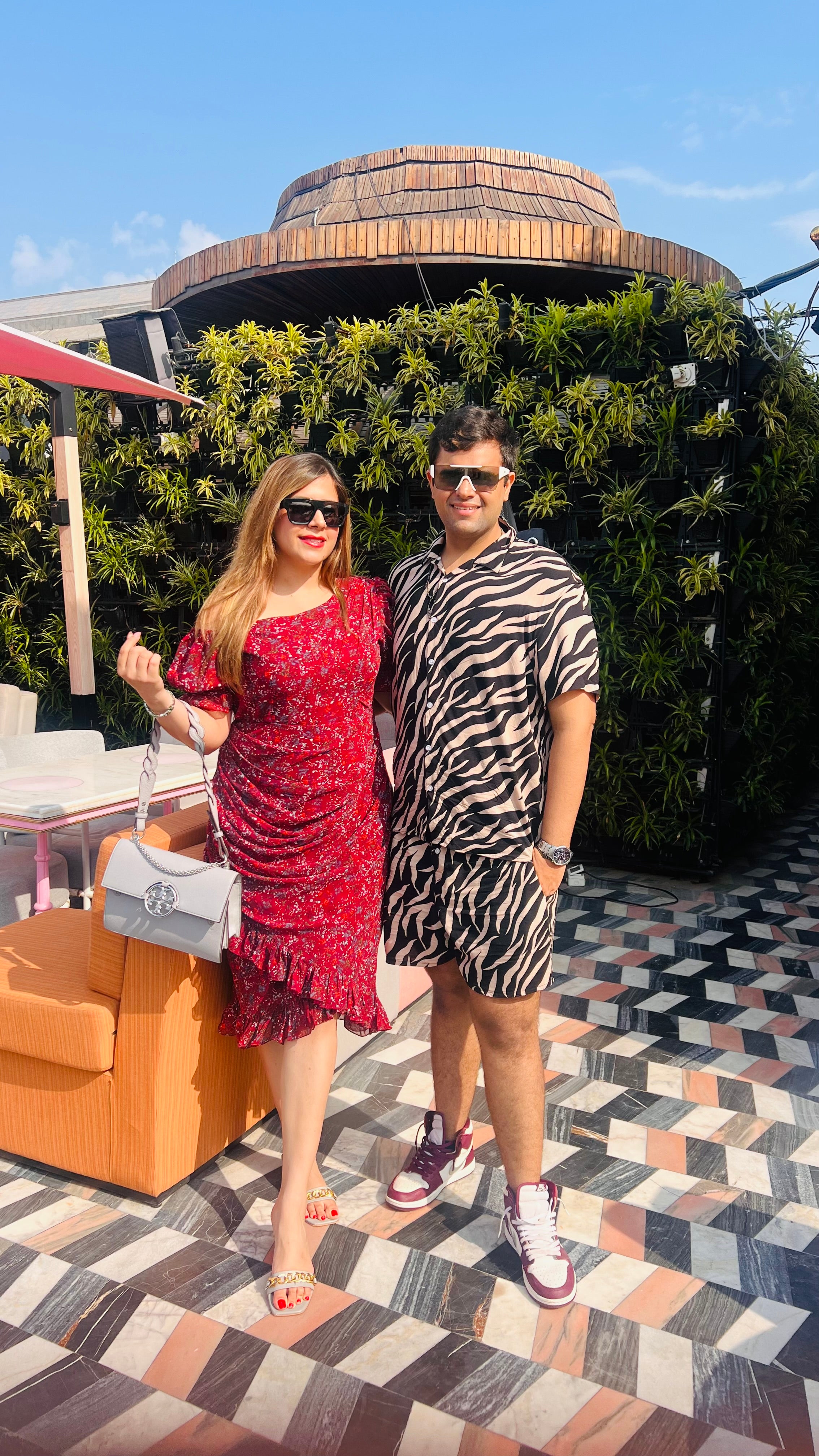 Maroon Floral Drape Midi