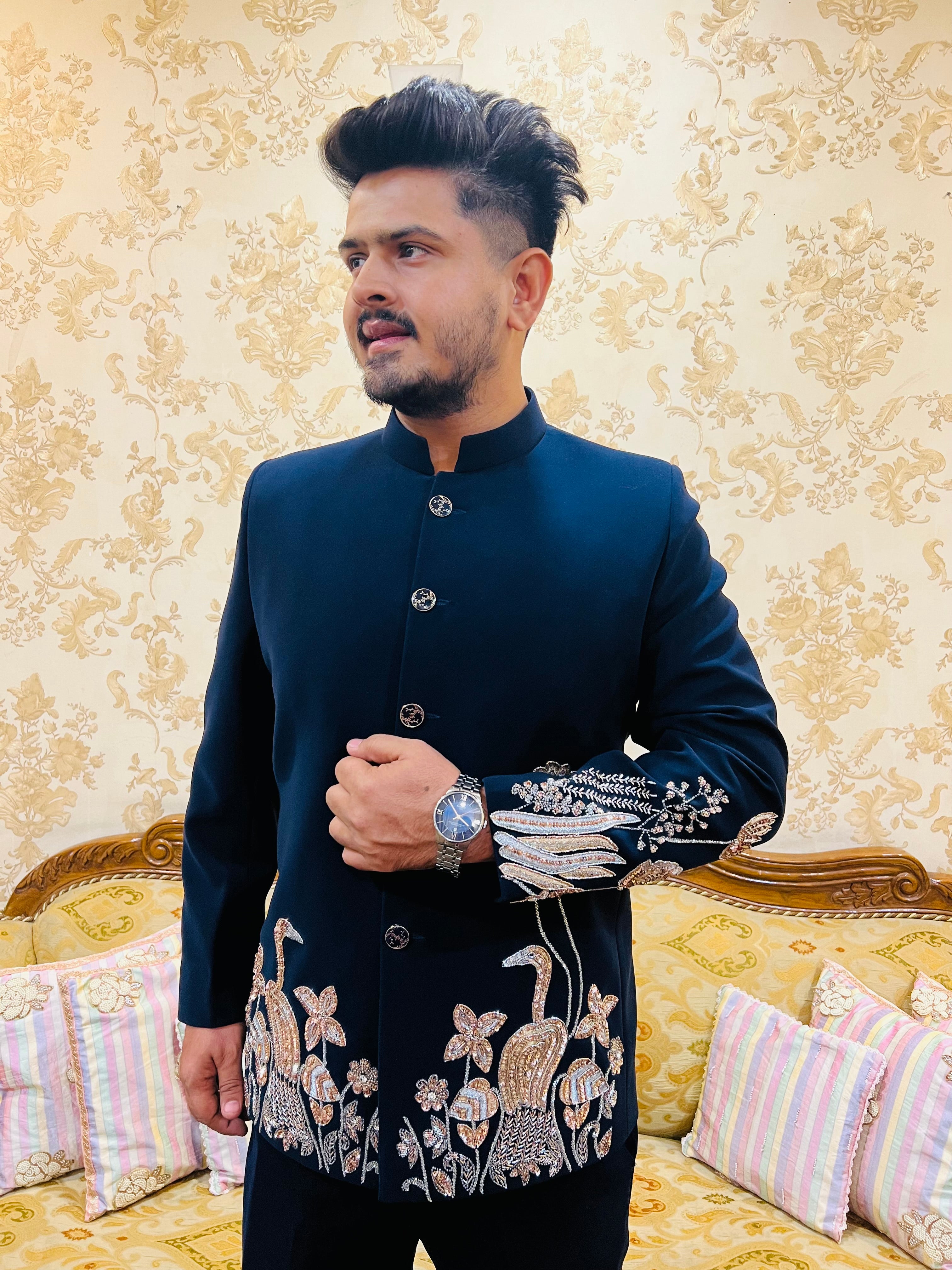 Heritage Luxe Embroidered Blazer Set