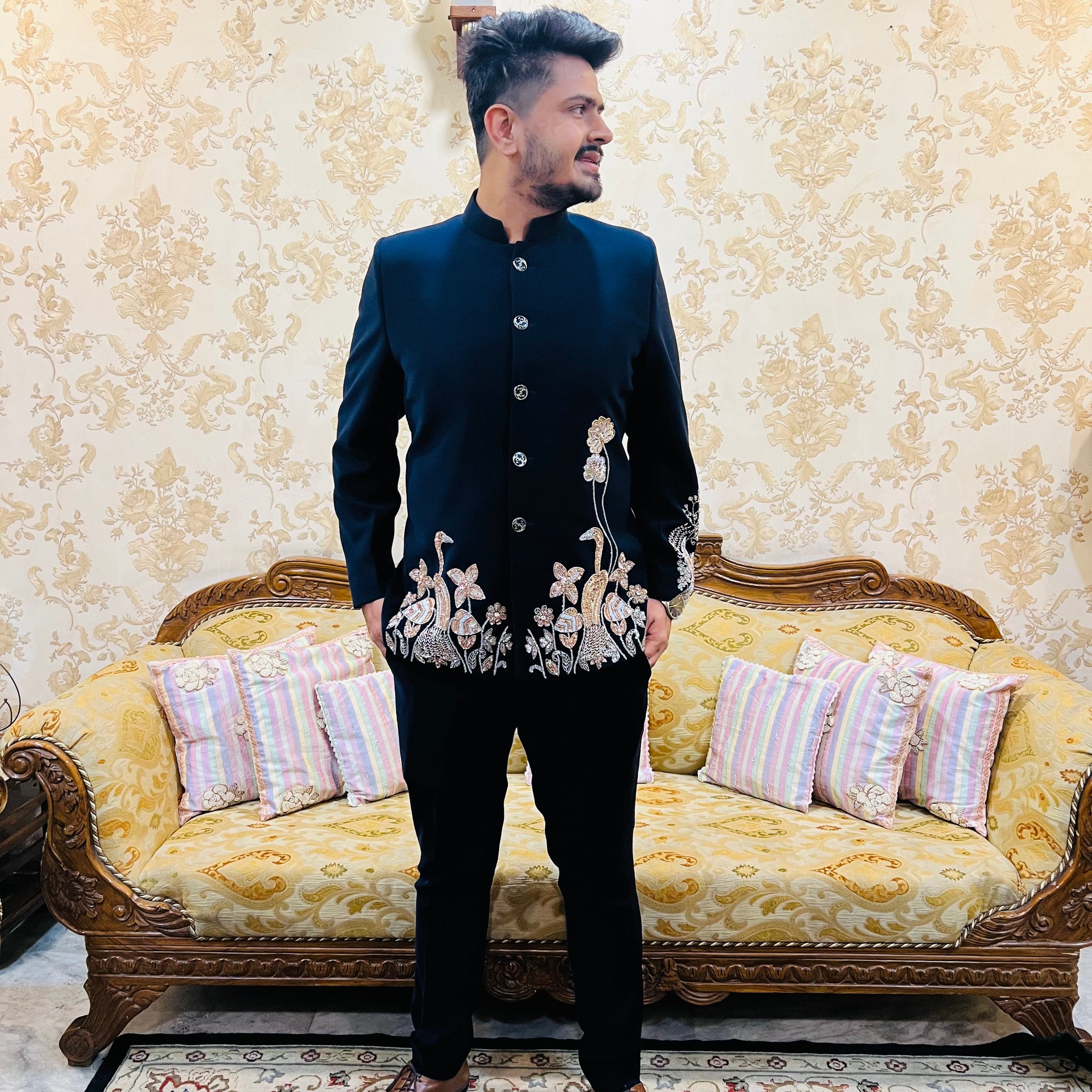 Heritage Luxe Embroidered Blazer Set