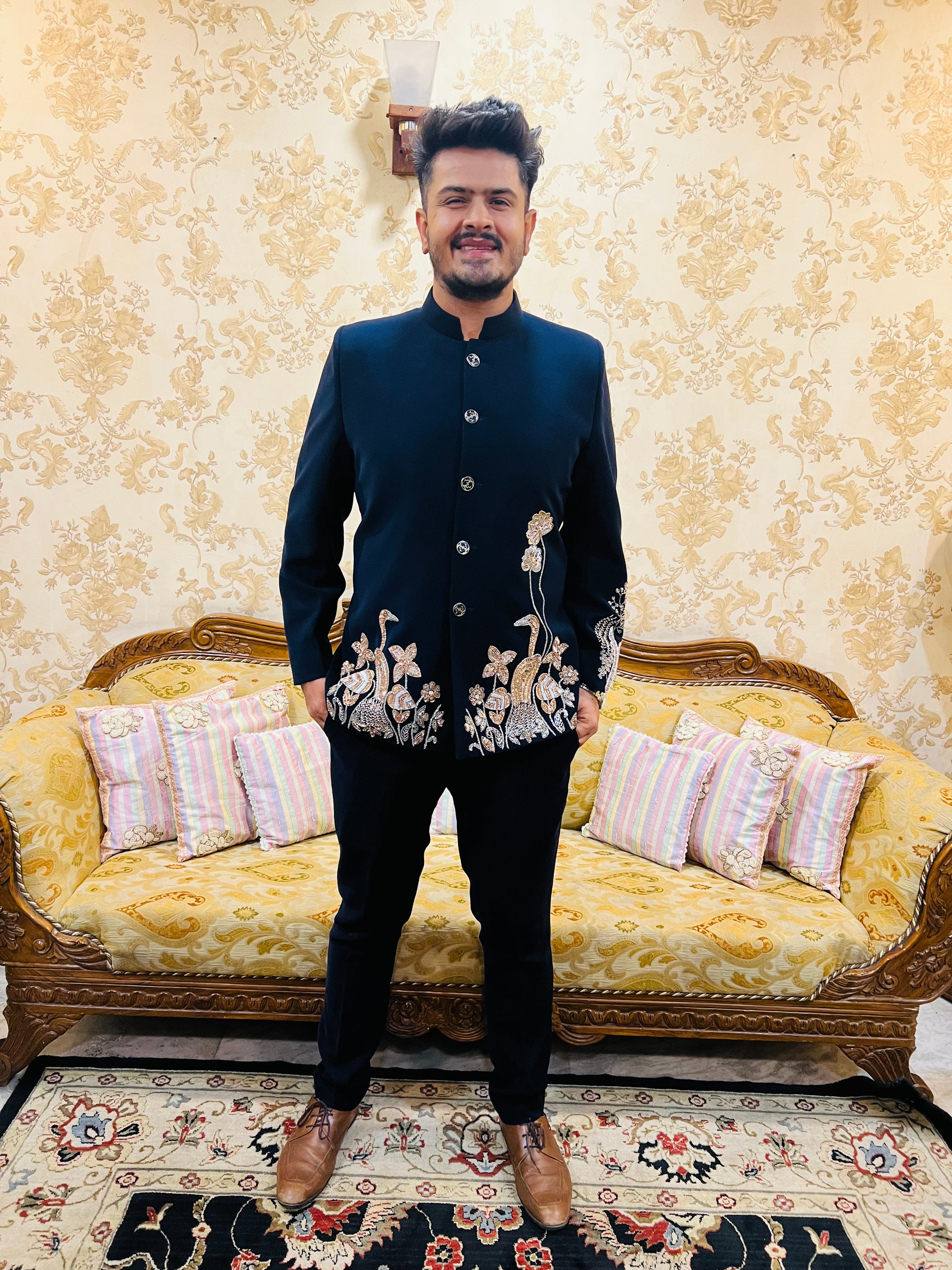 Heritage Luxe Embroidered Blazer Set