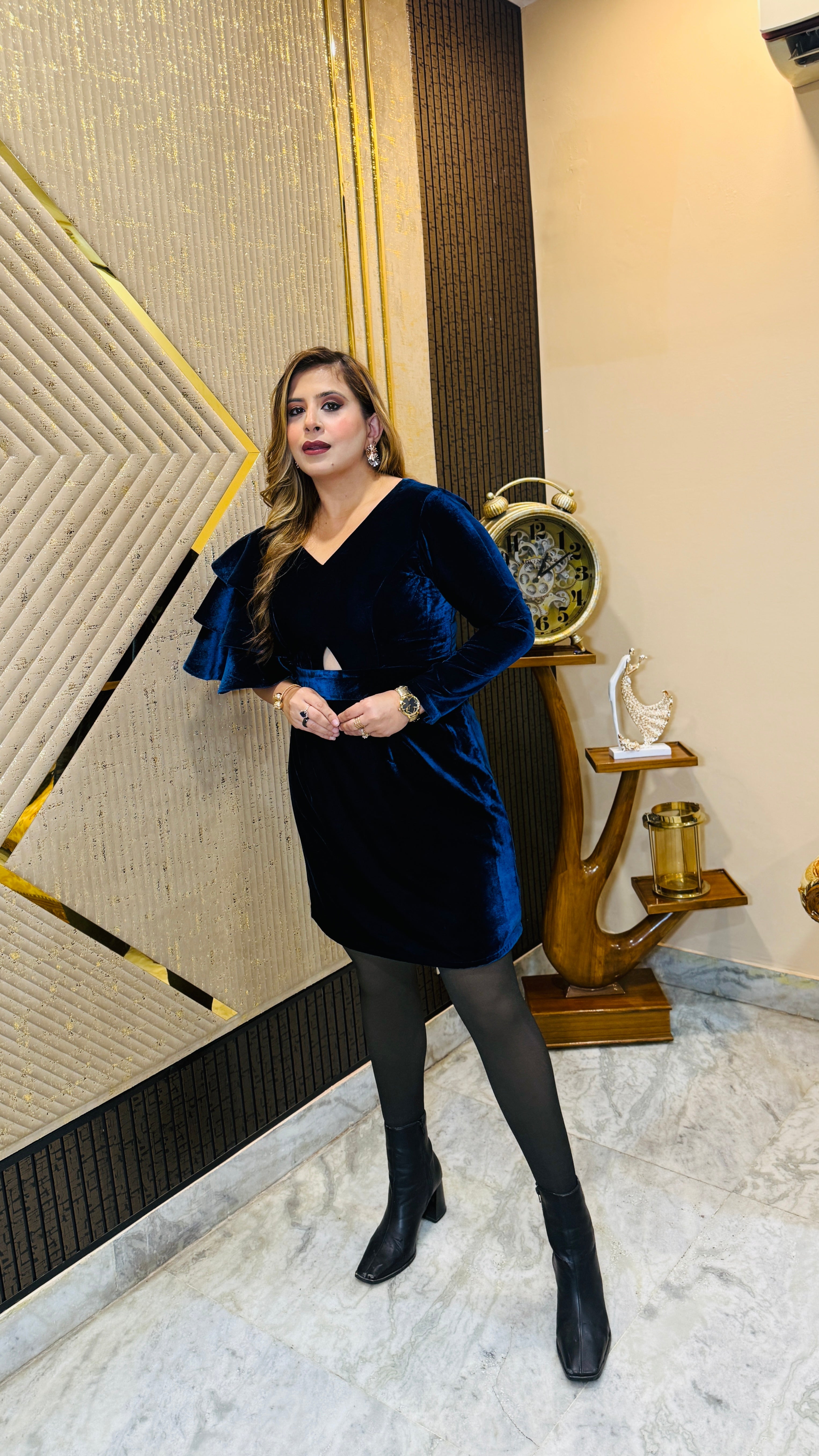 Blueberry Velvet Dress