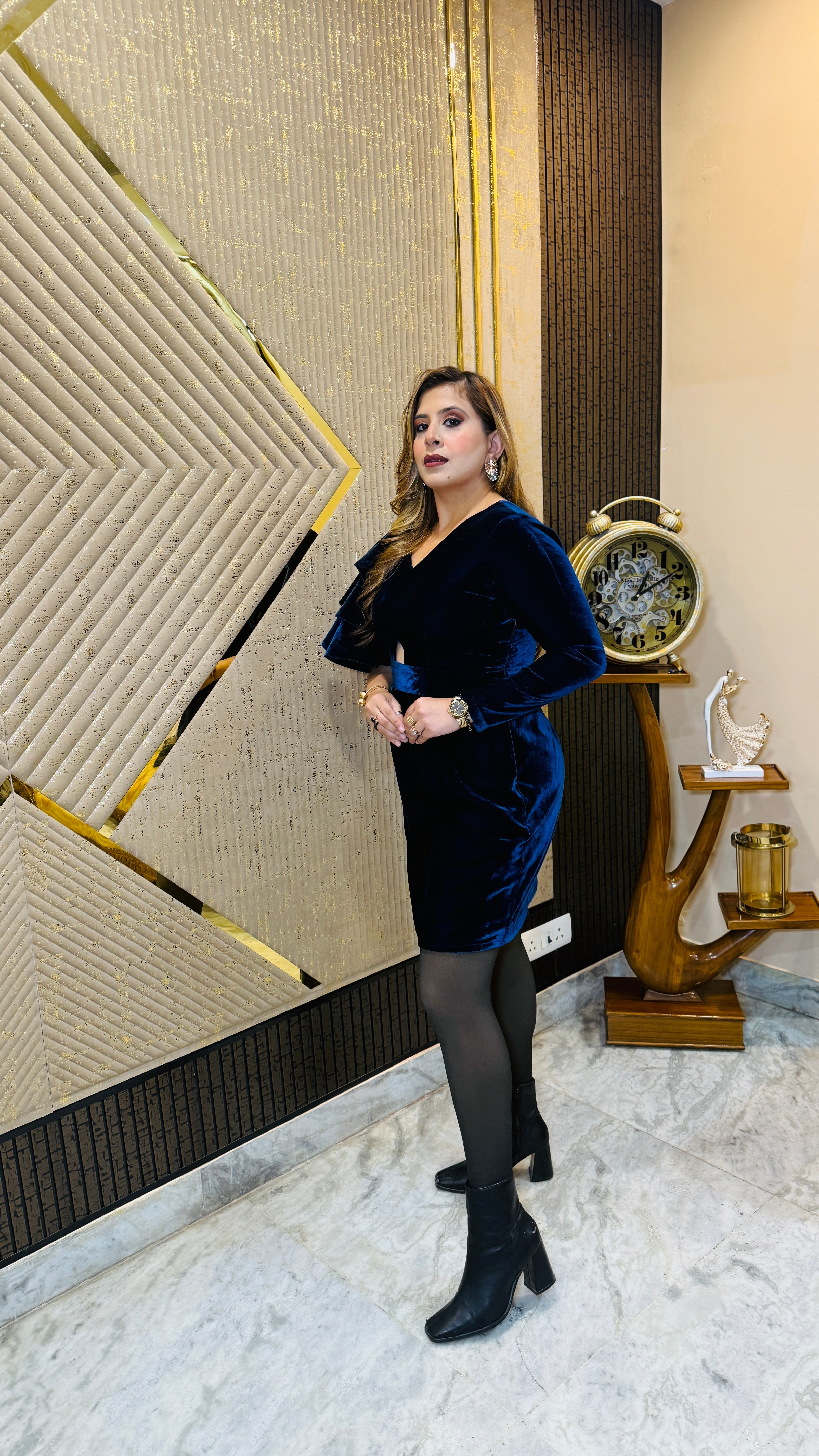 Blueberry Velvet Dress