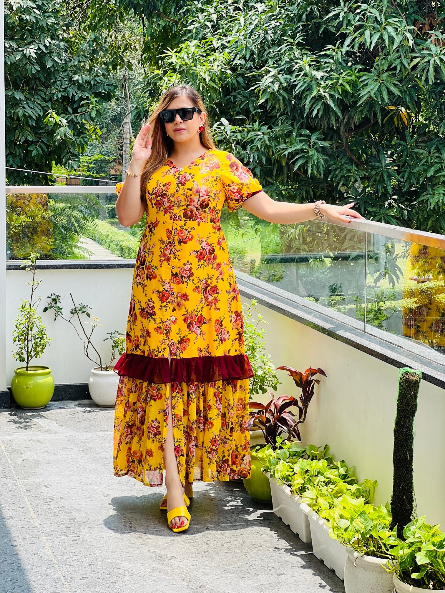 Yellow Floral Maxi