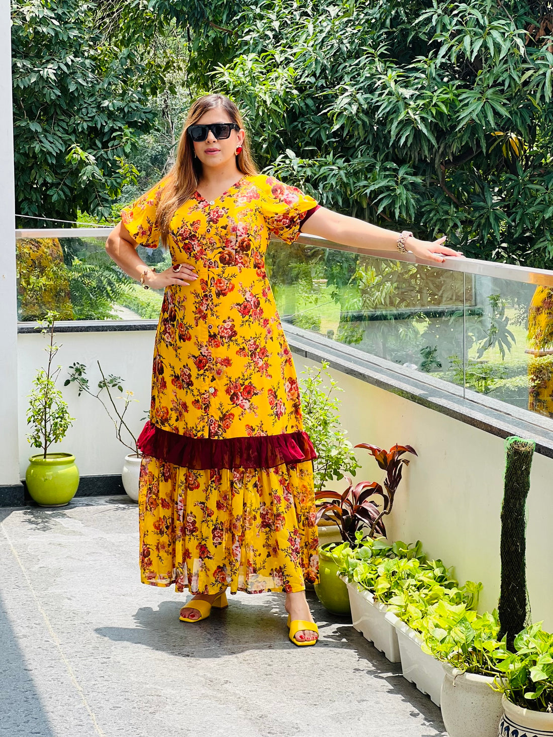 Yellow Floral Maxi