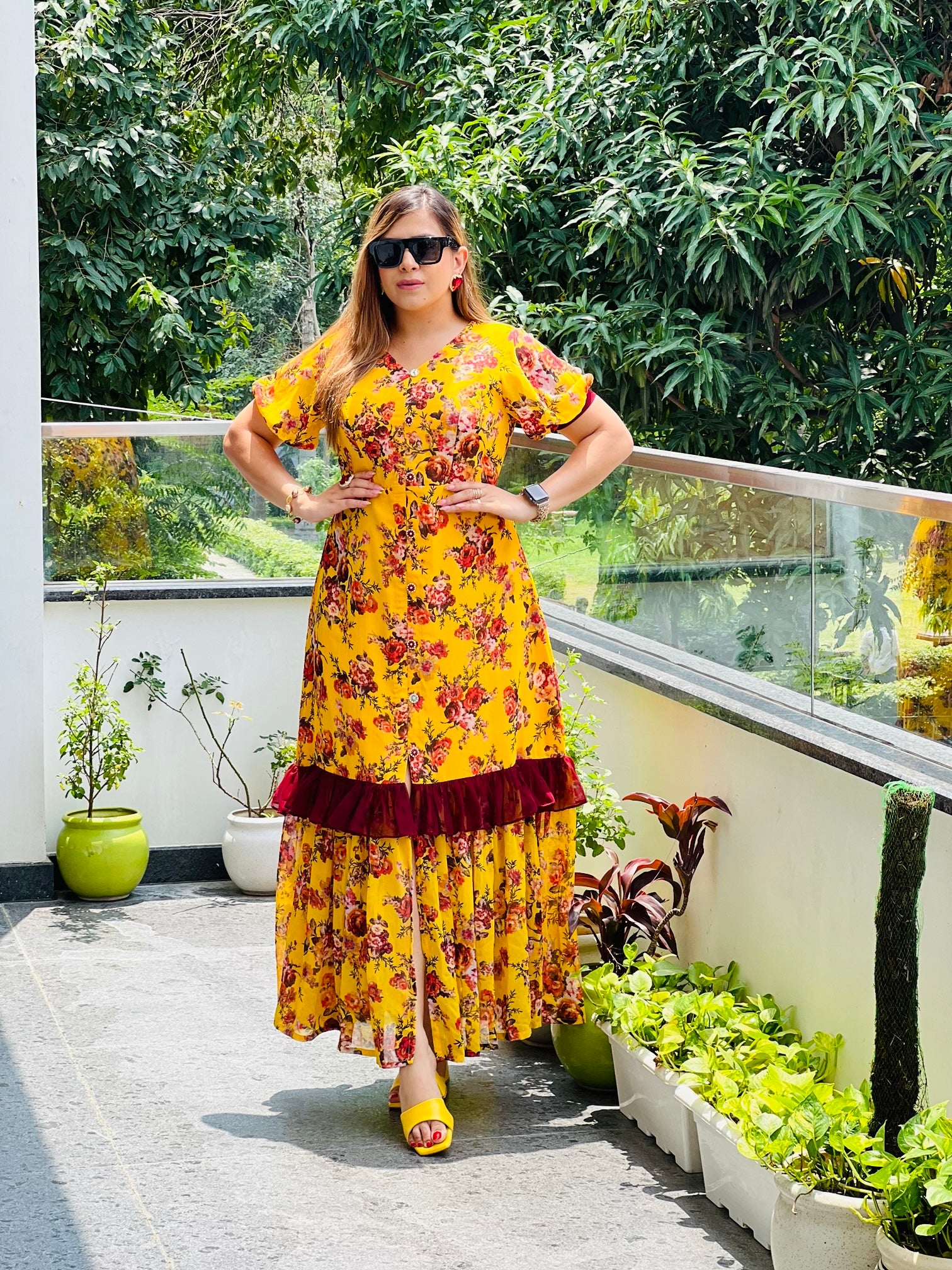 Yellow Floral Maxi