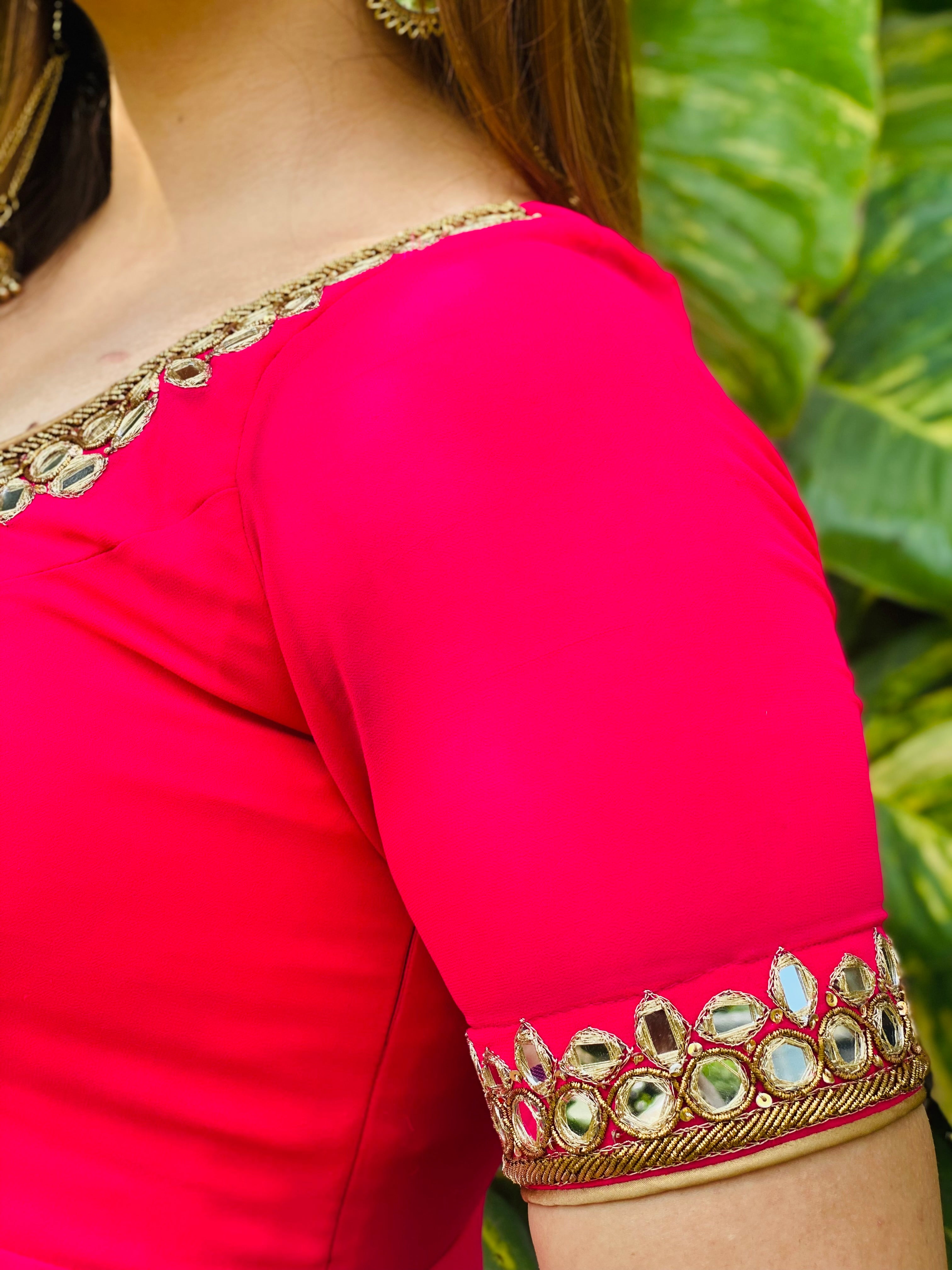 Hot Pink Mirror Garara Suit