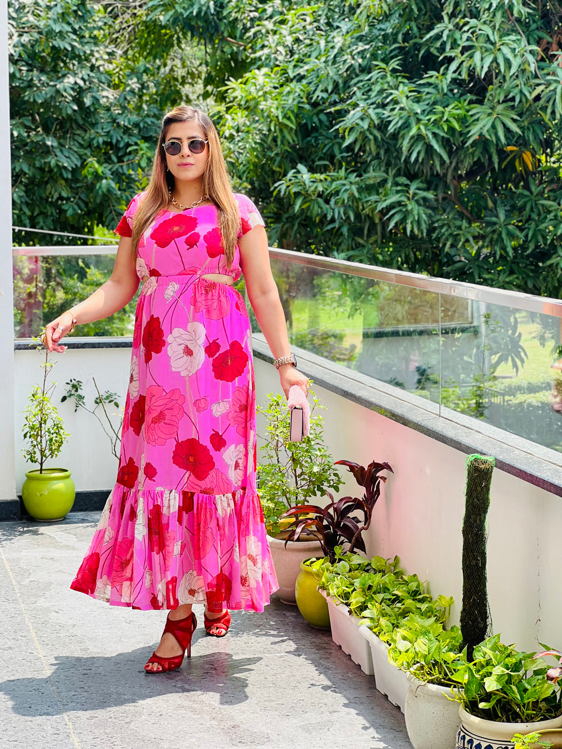 Pink Floral Maxi