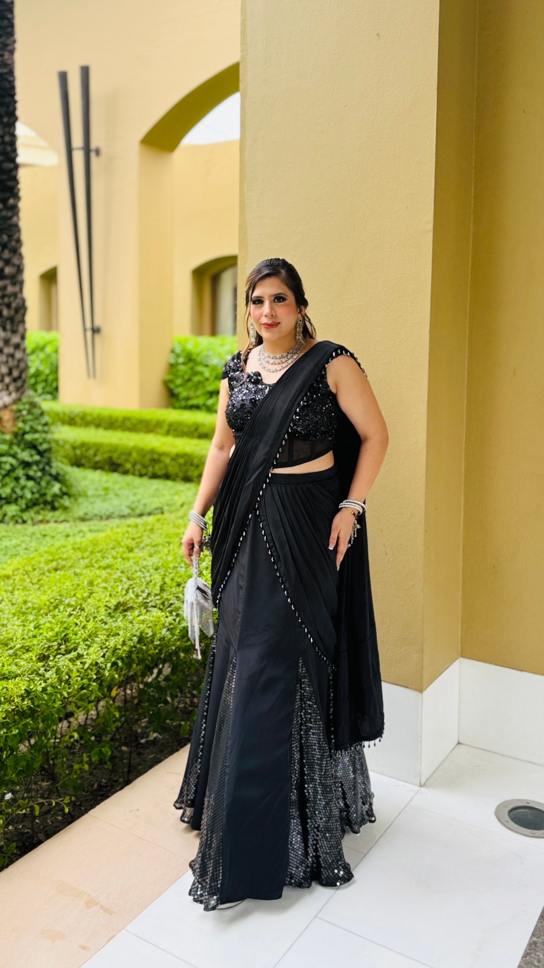 Black Seq-Win Saree