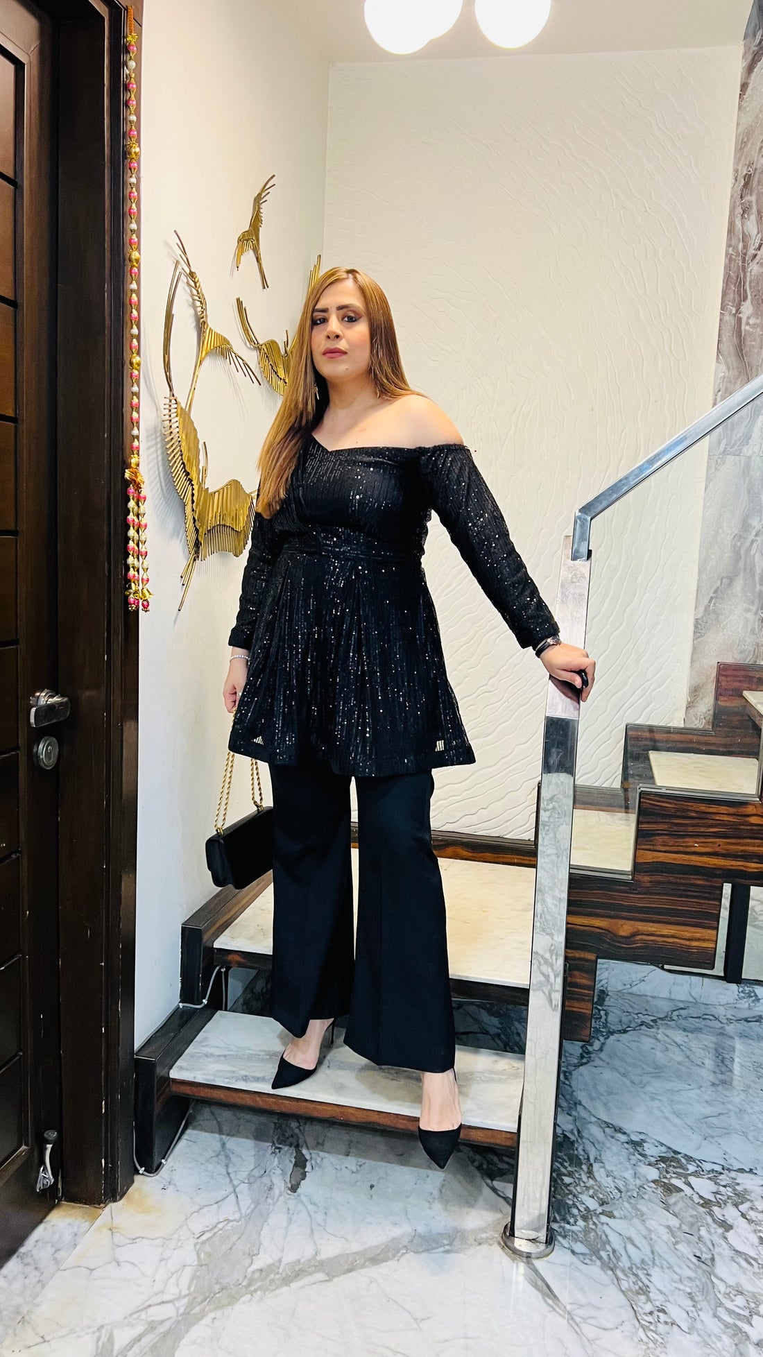 Black Sequin Co-Ord