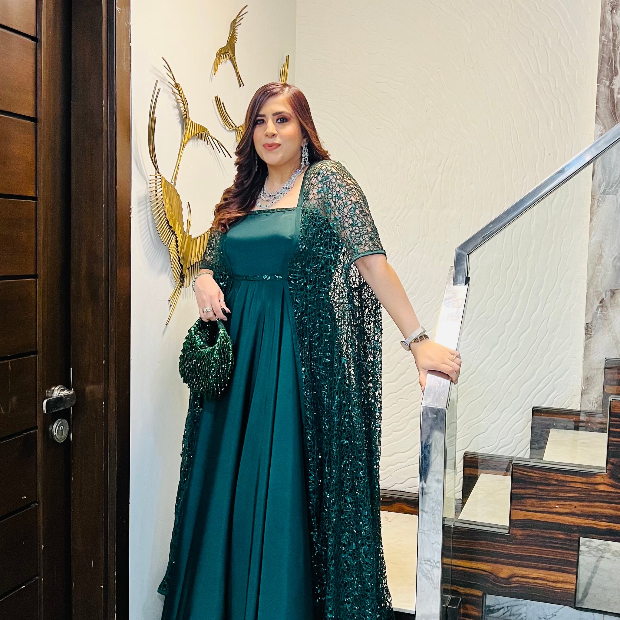 Green Cocktail Gown