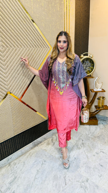 OmbrÃ© Trousseau Kaftaan Co-Ord