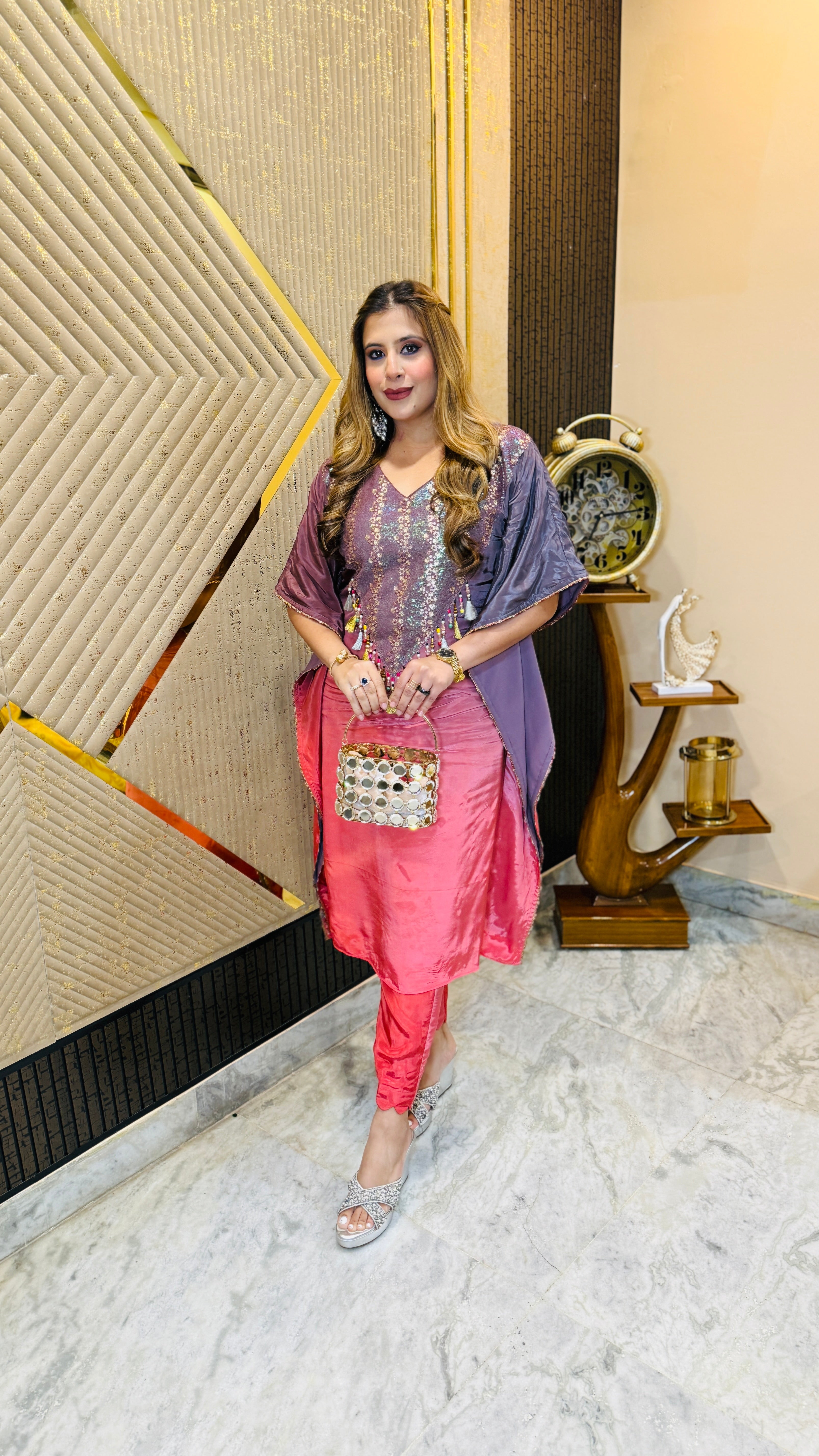 OmbrÃ© Trousseau Kaftaan Co-Ord