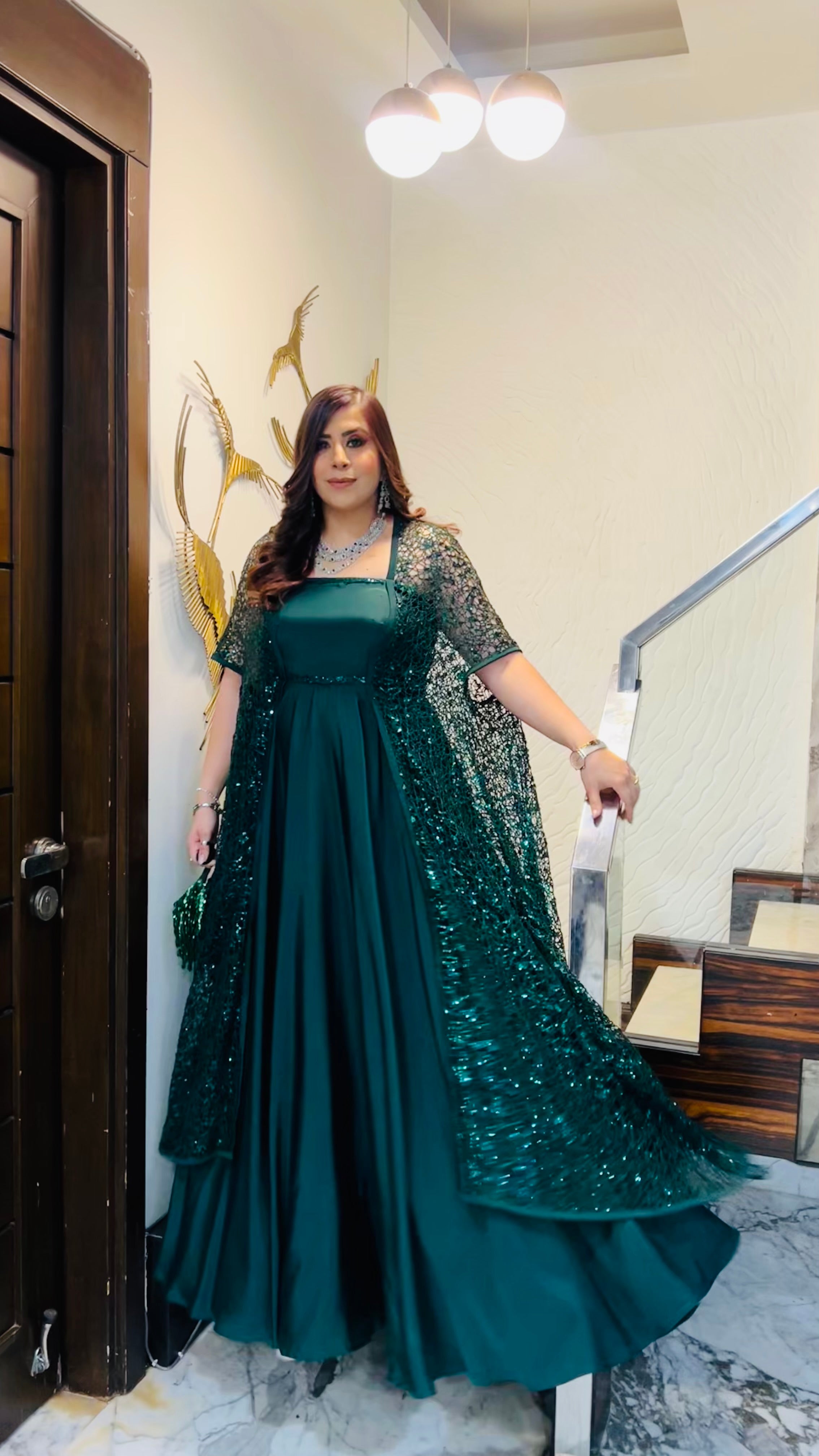 Green Cocktail Gown