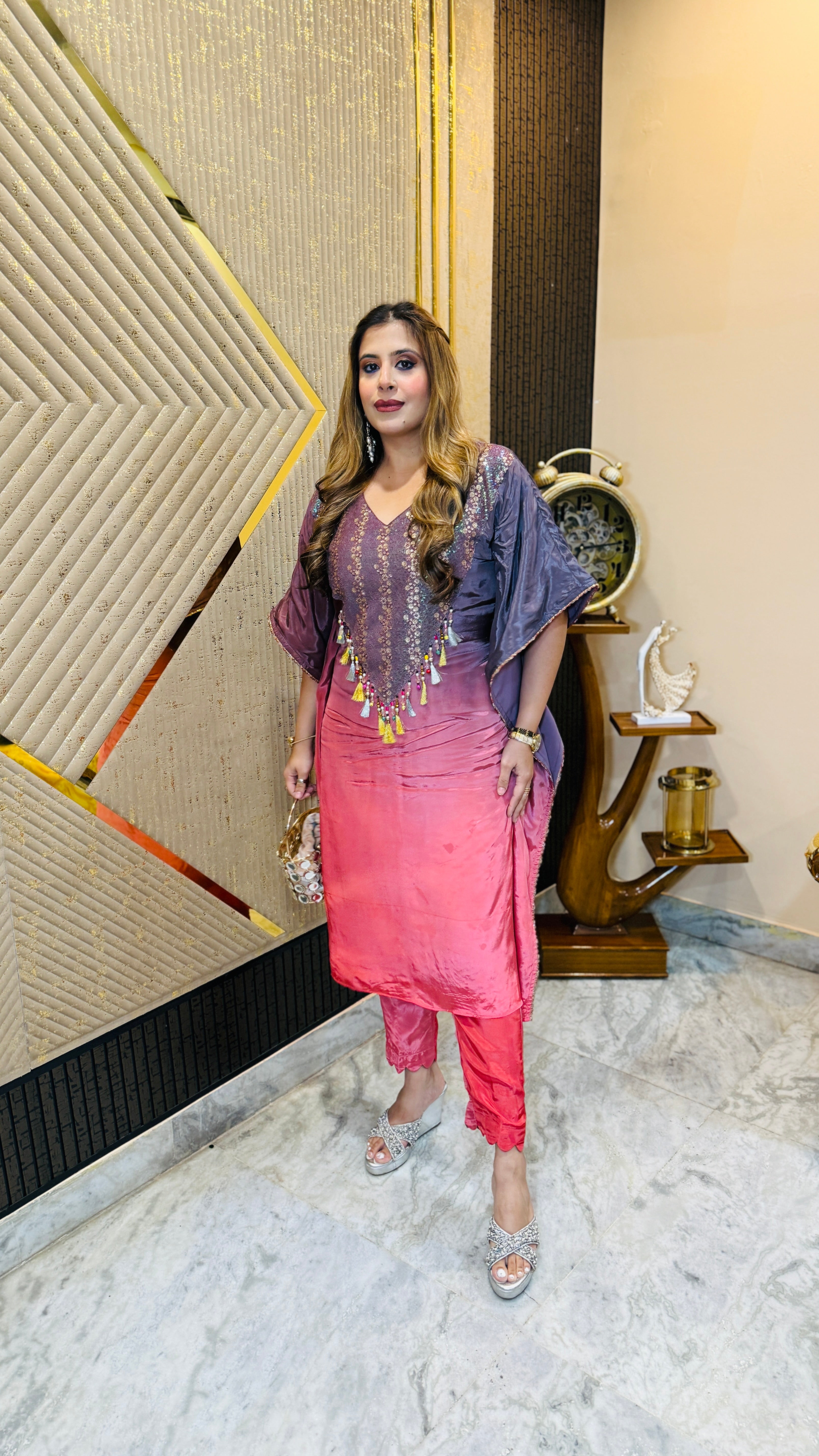 OmbrÃ© Trousseau Kaftaan Co-Ord