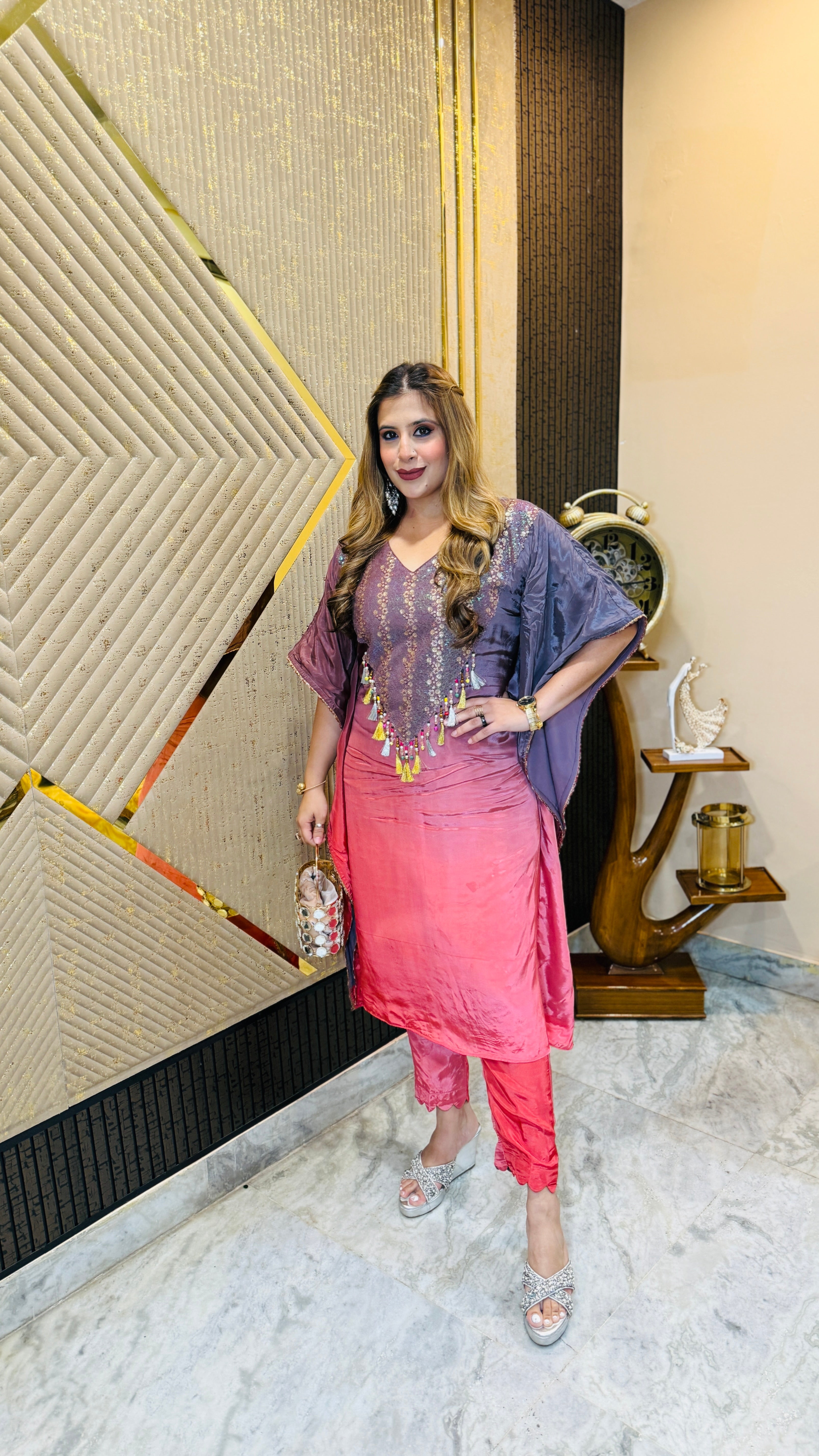 OmbrÃ© Trousseau Kaftaan Co-Ord