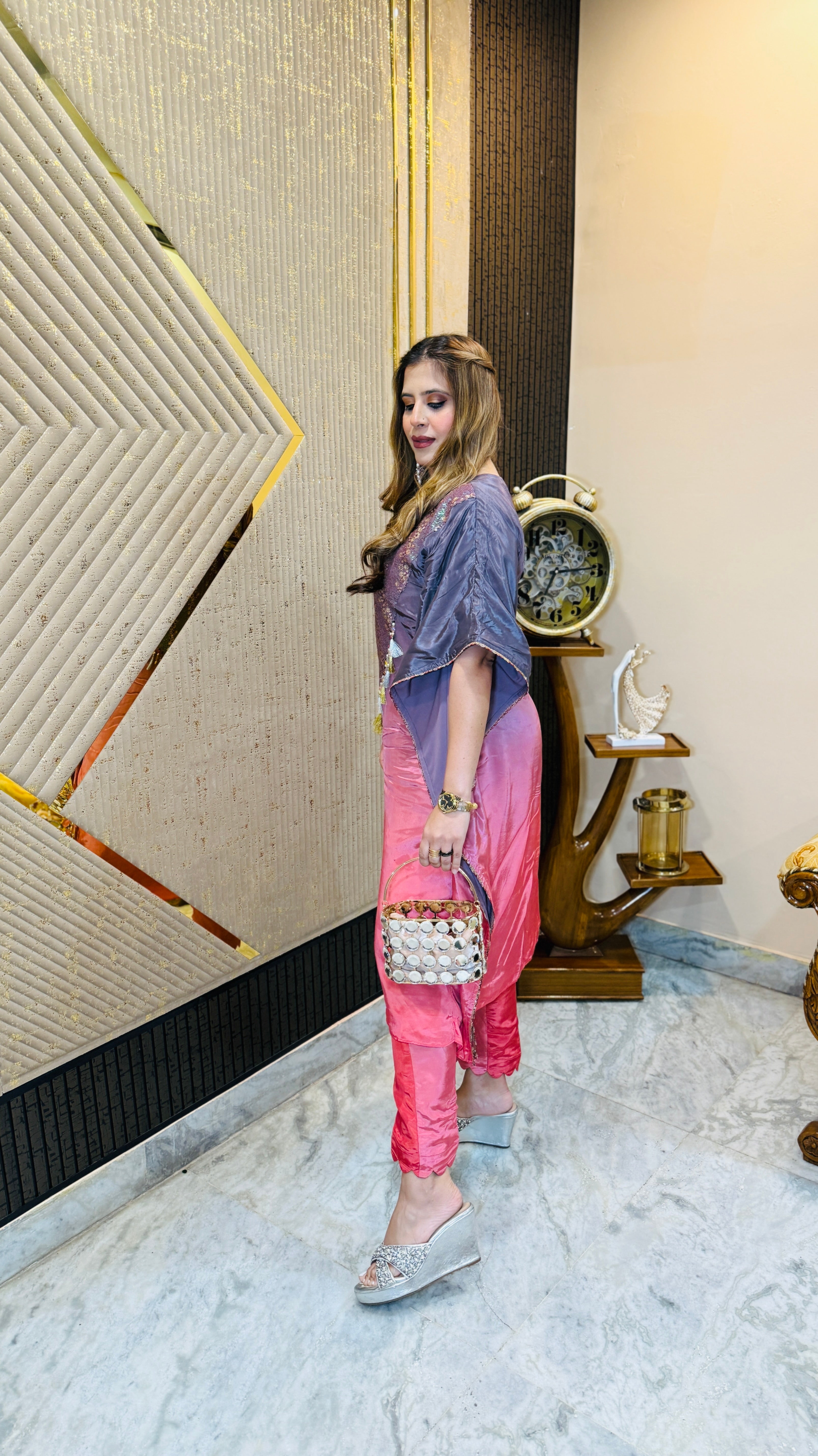 OmbrÃ© Trousseau Kaftaan Co-Ord