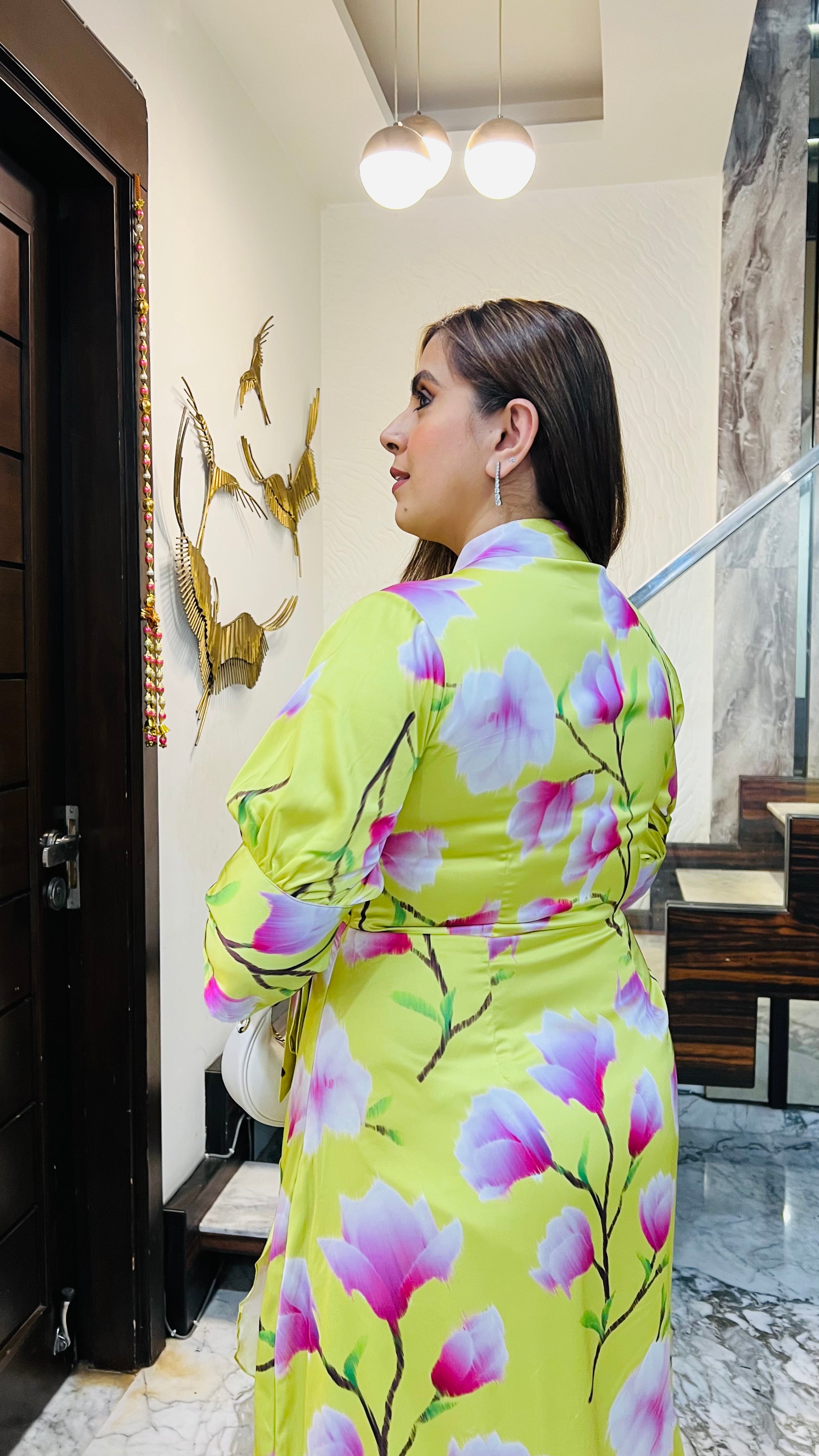 Green Ruffled Maxi Dress