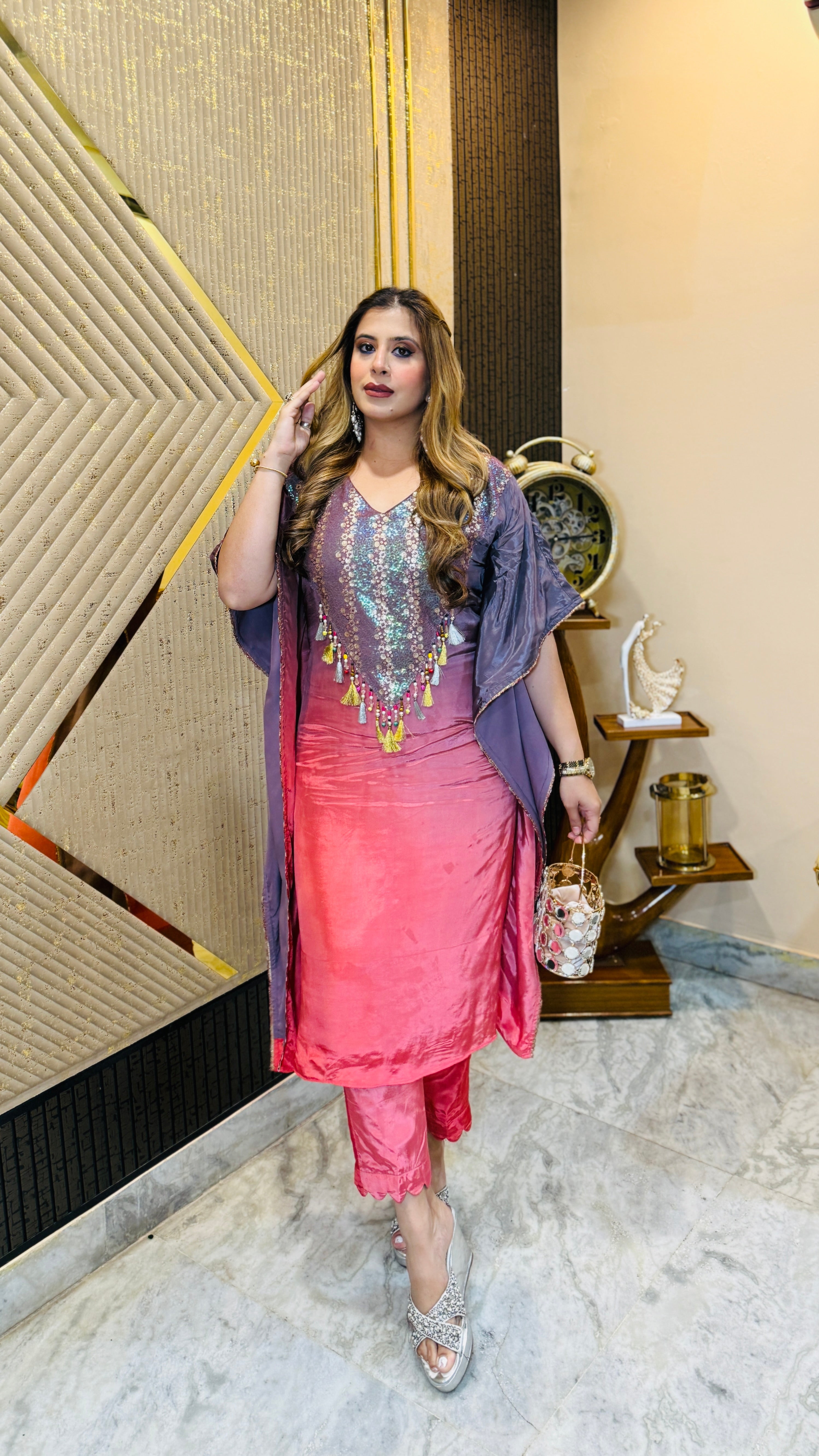 OmbrÃ© Trousseau Kaftaan Co-Ord