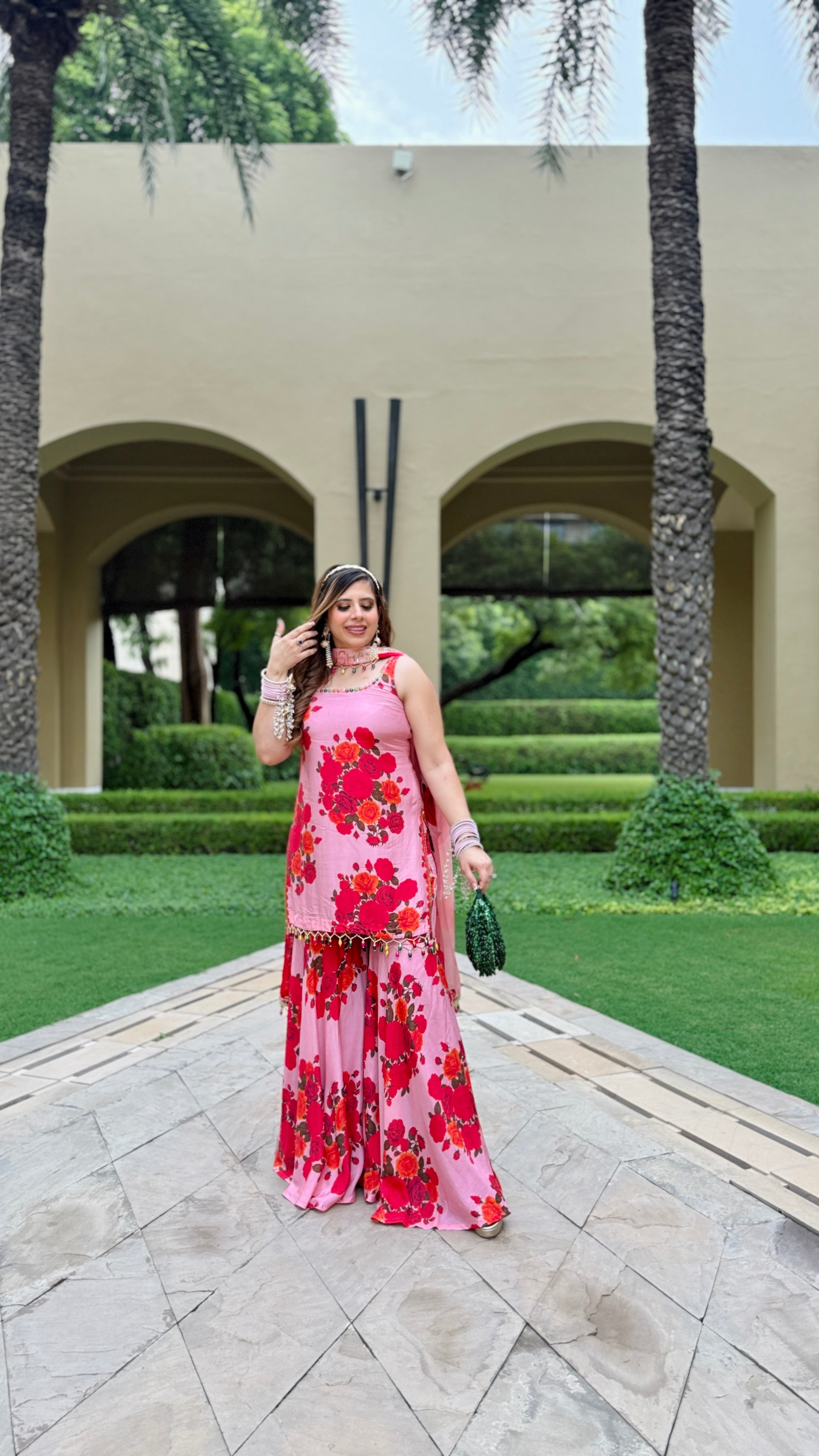 Dusky Pink Garara Suit