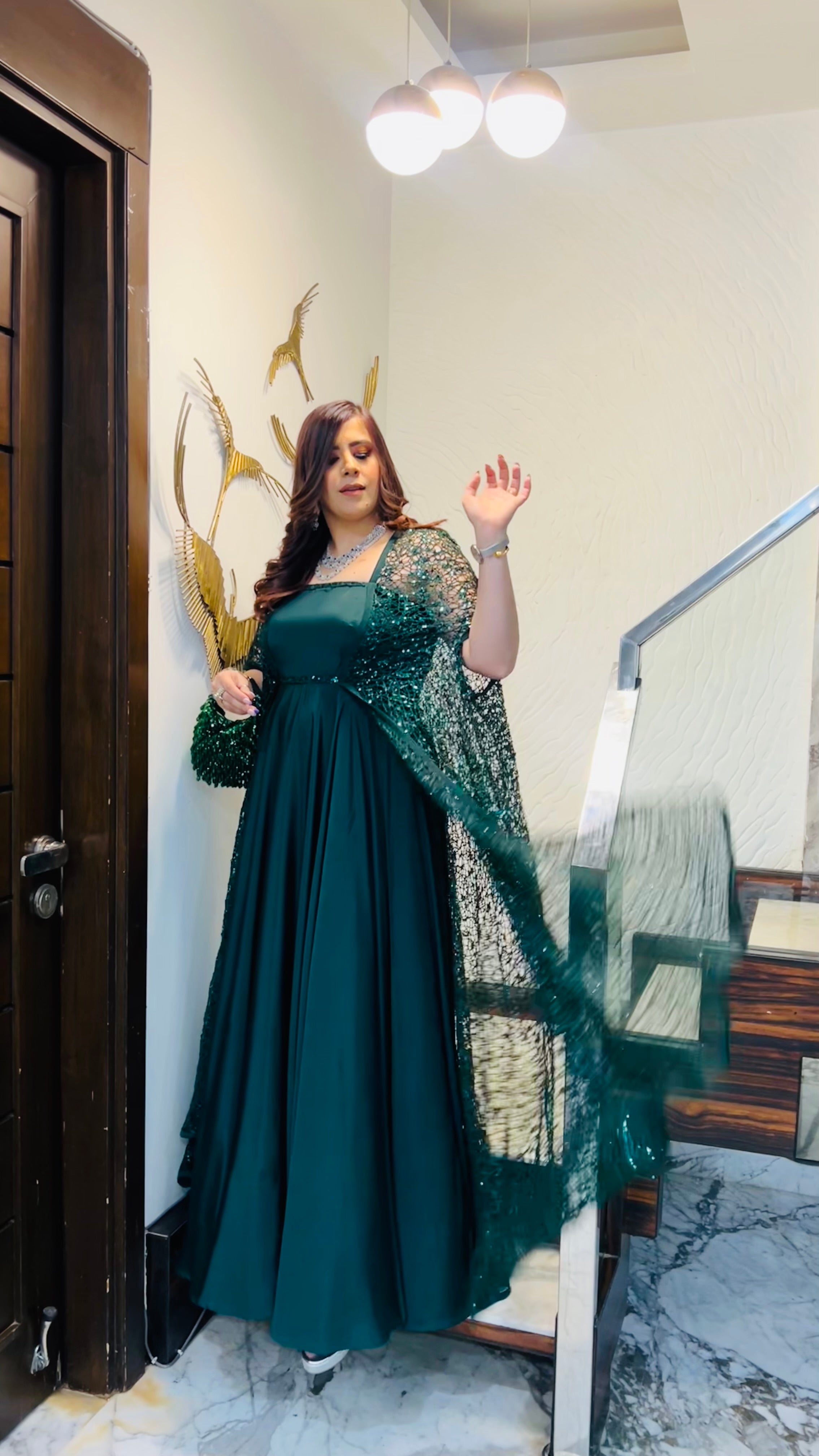 Green Cocktail Gown