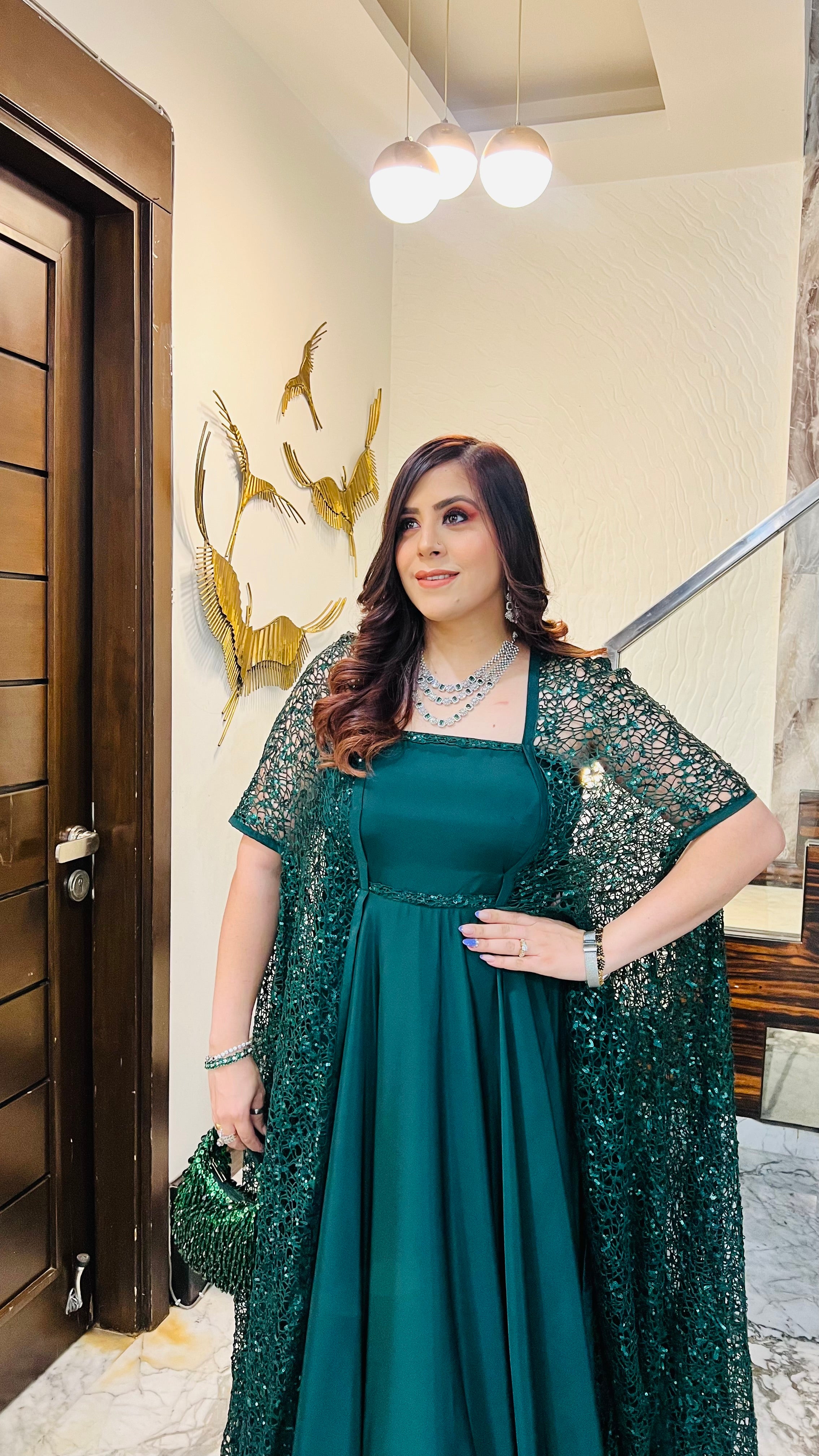 Green Cocktail Gown