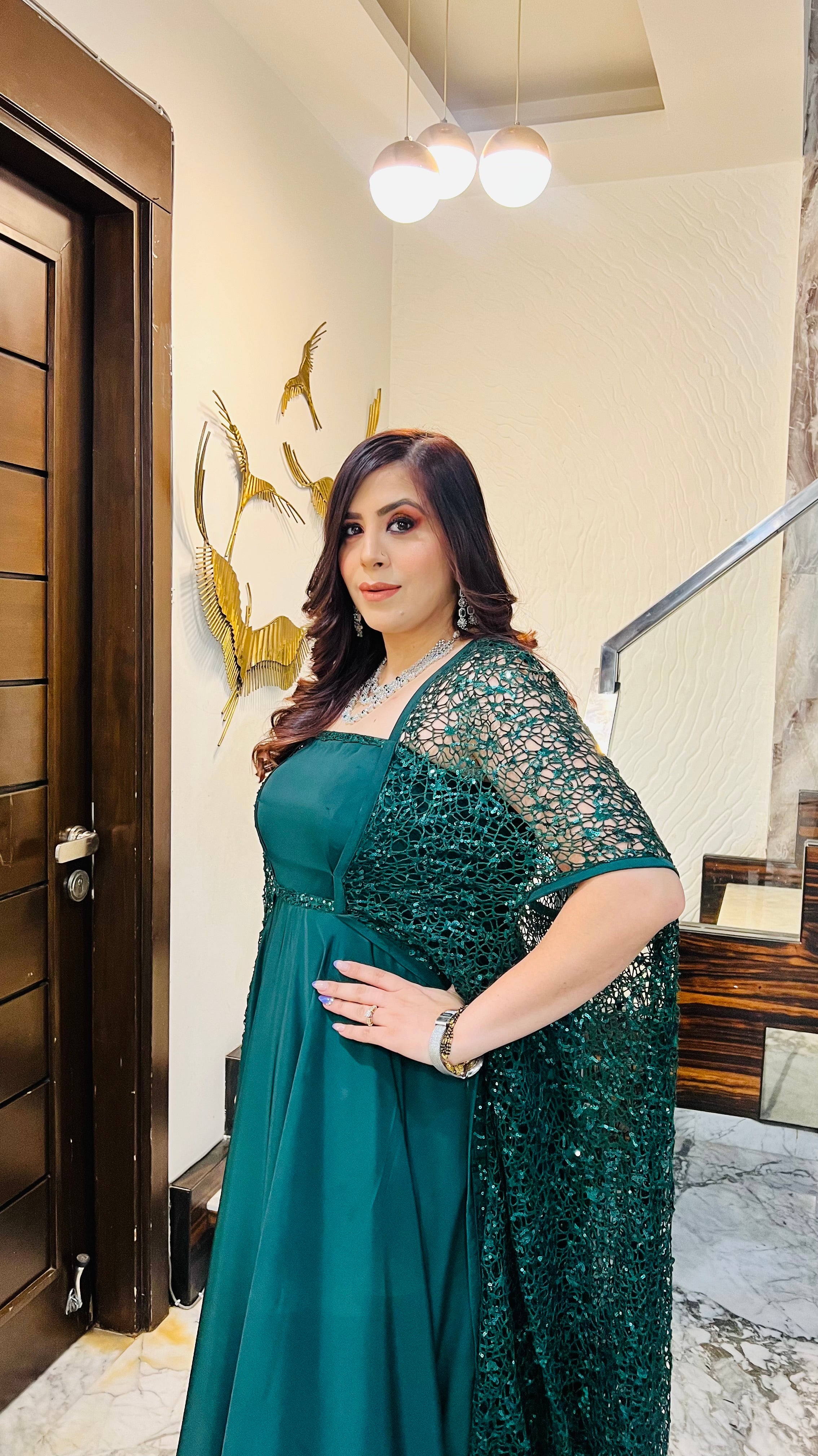 Green Cocktail Gown
