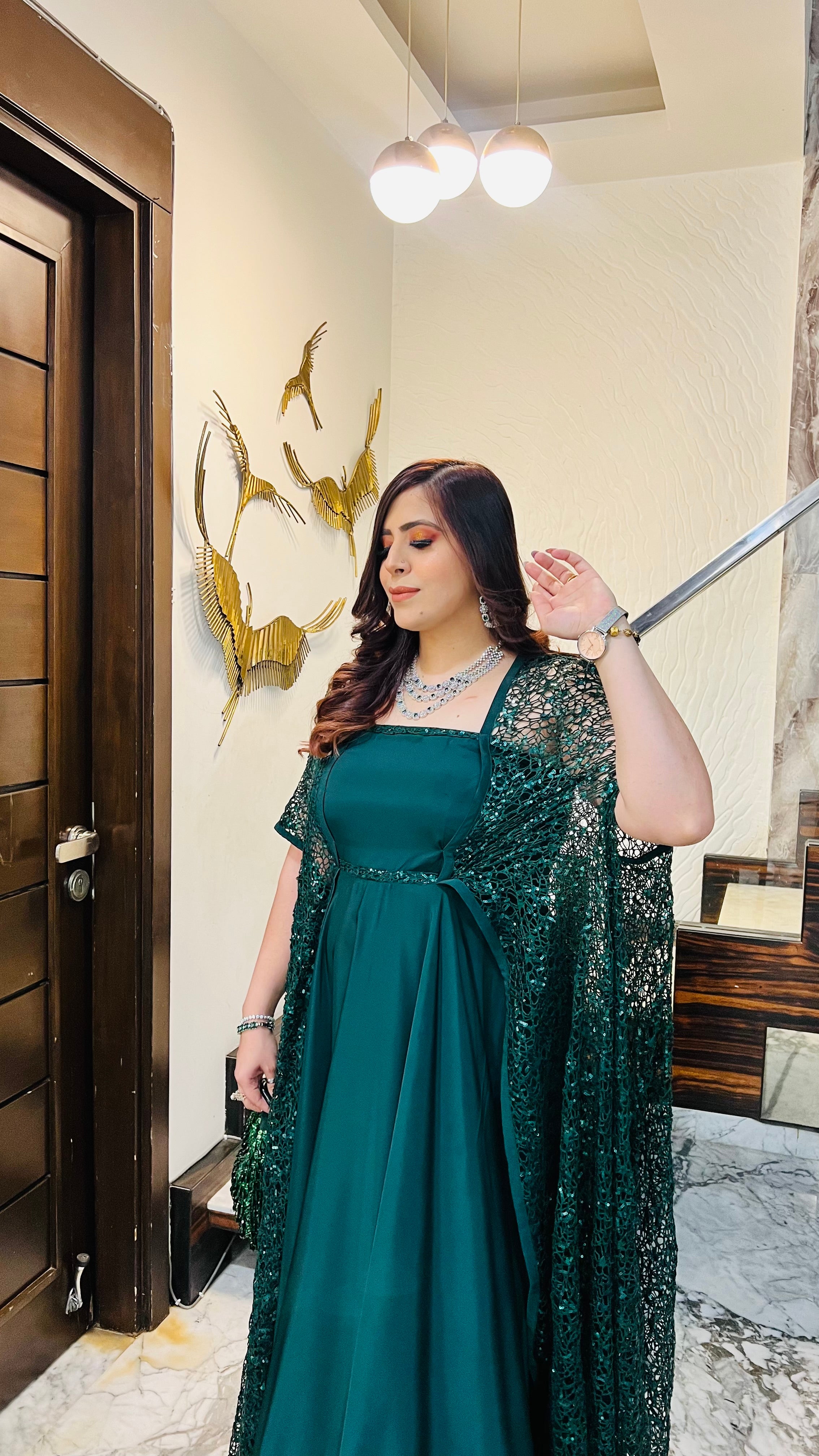 Green Cocktail Gown