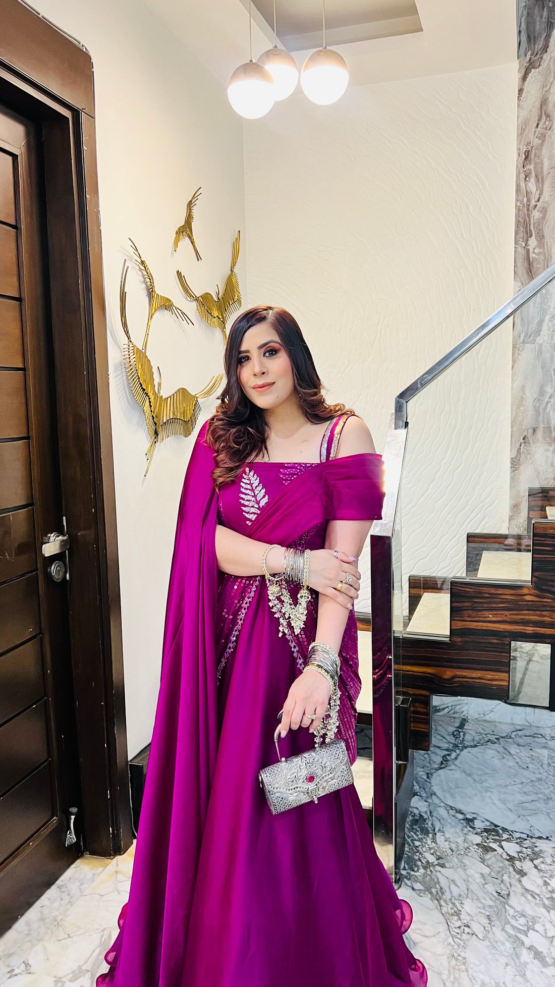 Violet Cocktail Gown