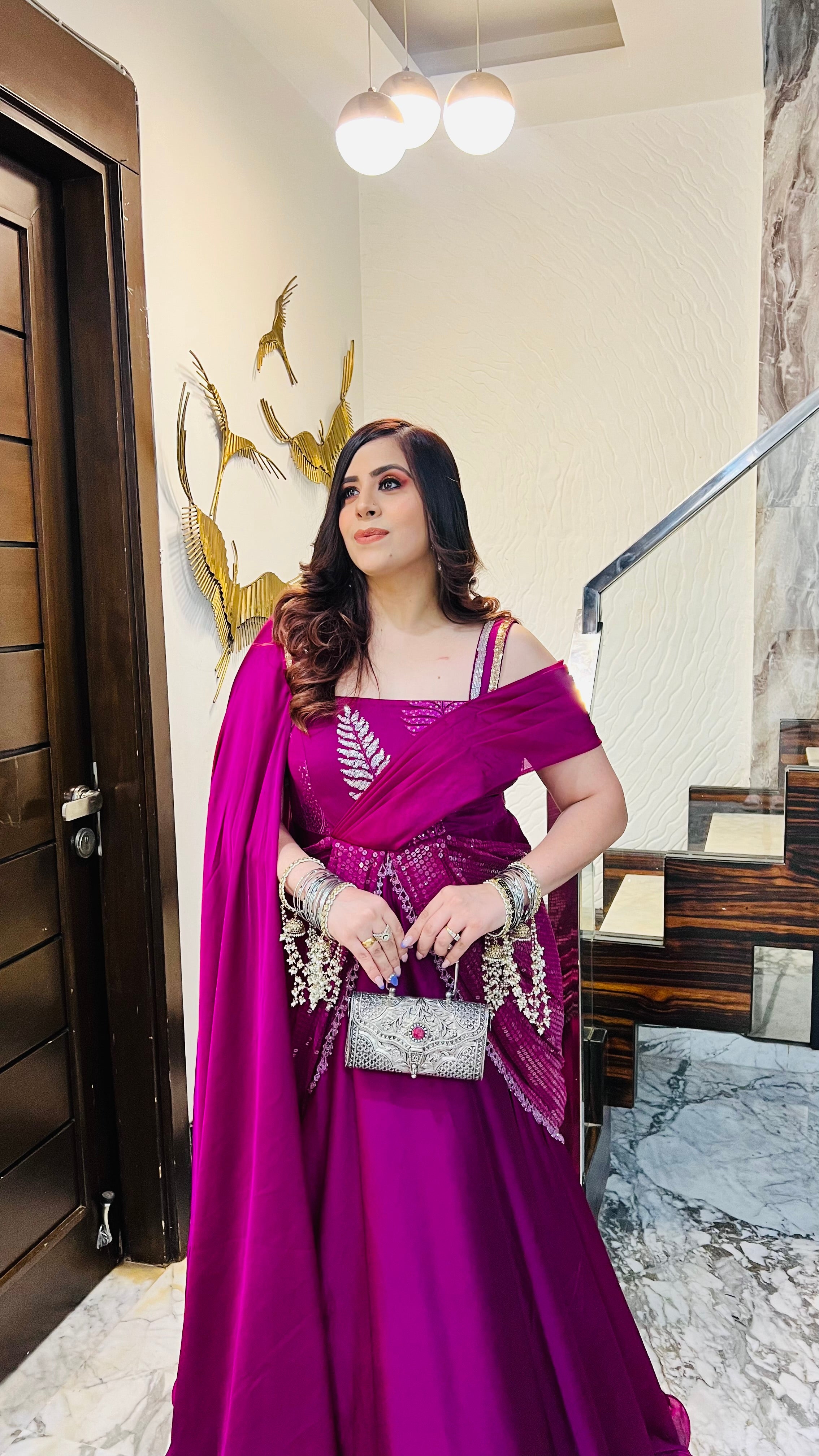 Violet Cocktail Gown