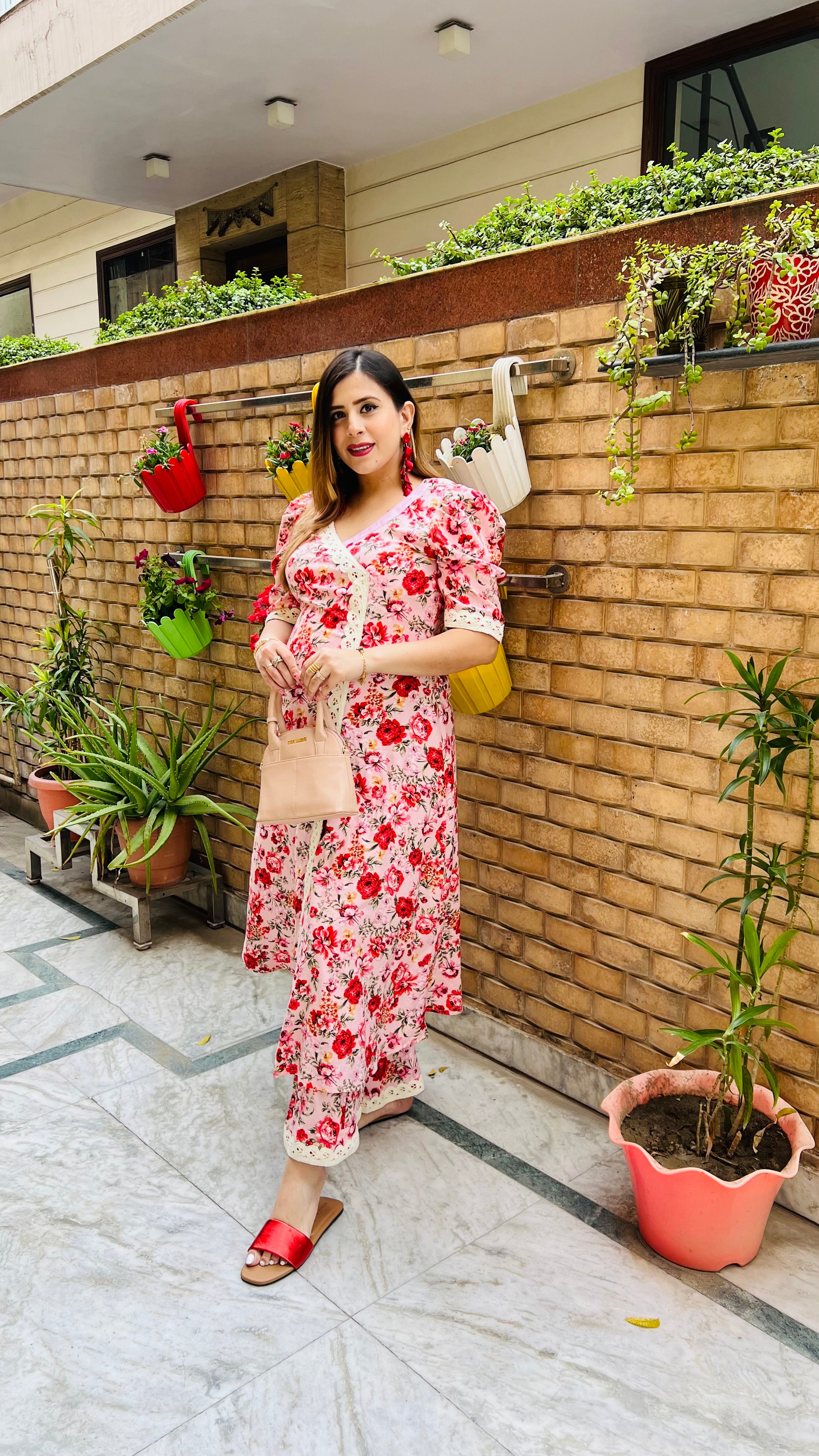 Strawberry Pink Floral Suit