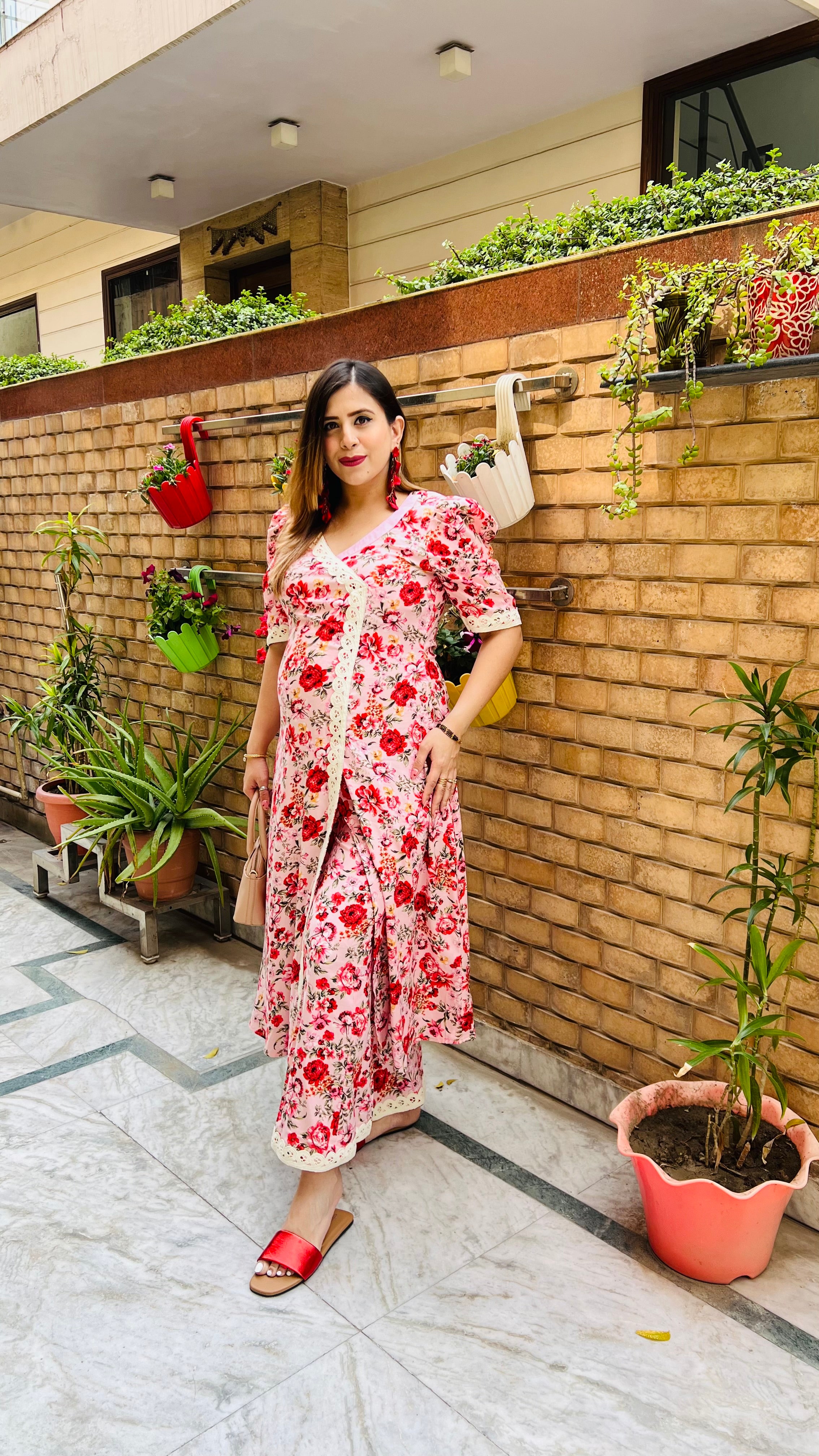 Strawberry Pink Floral Suit
