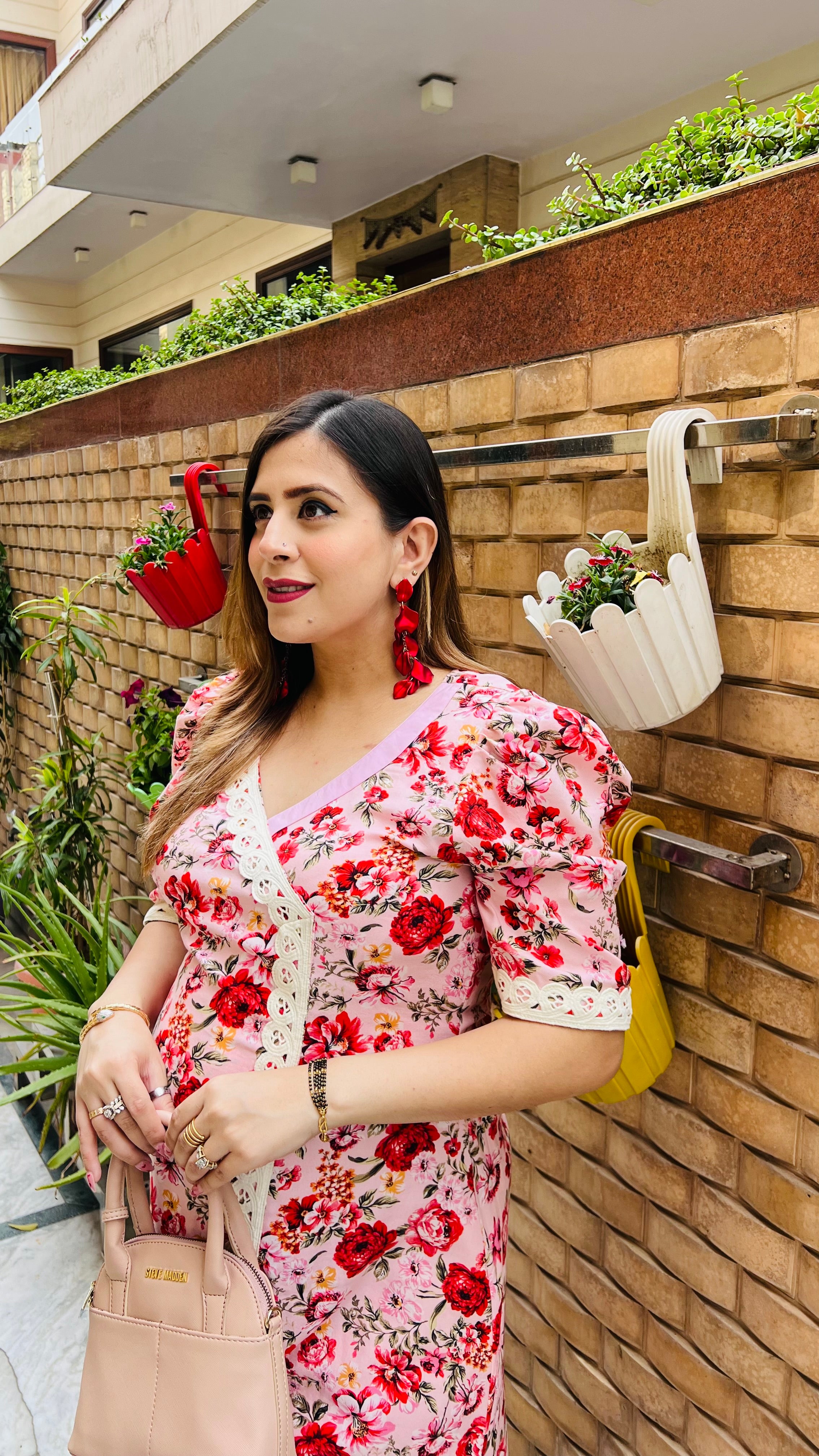 Strawberry Pink Floral Suit