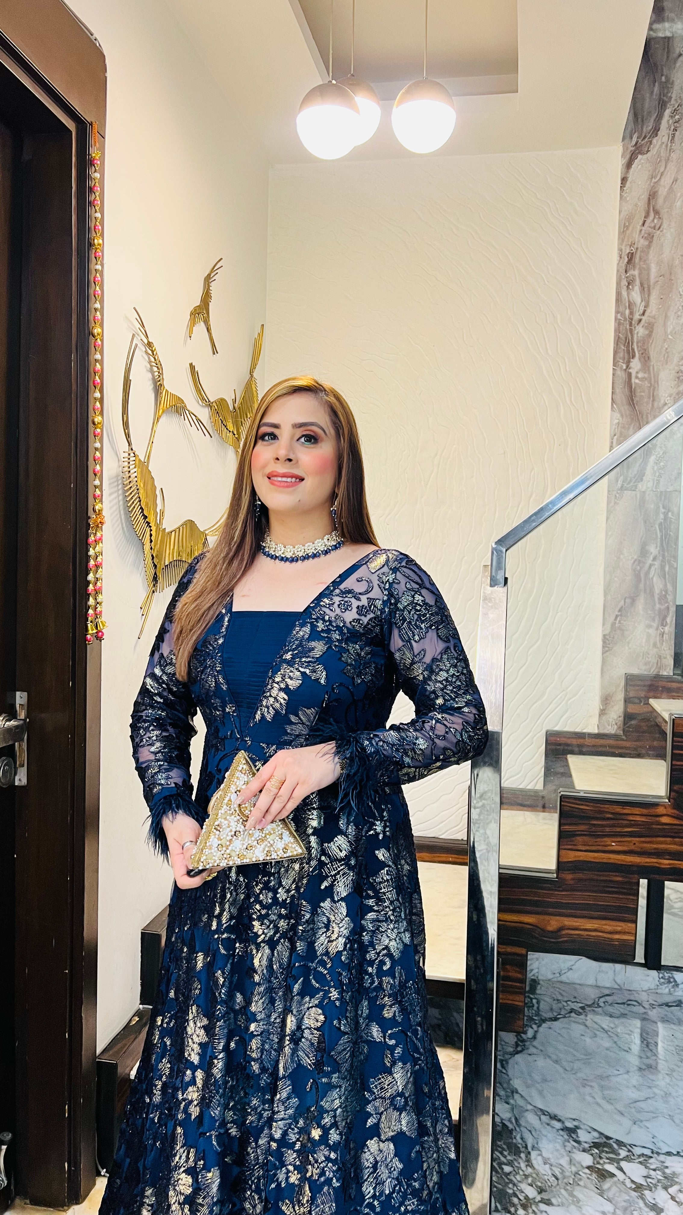 Black Bougainvillea Gown