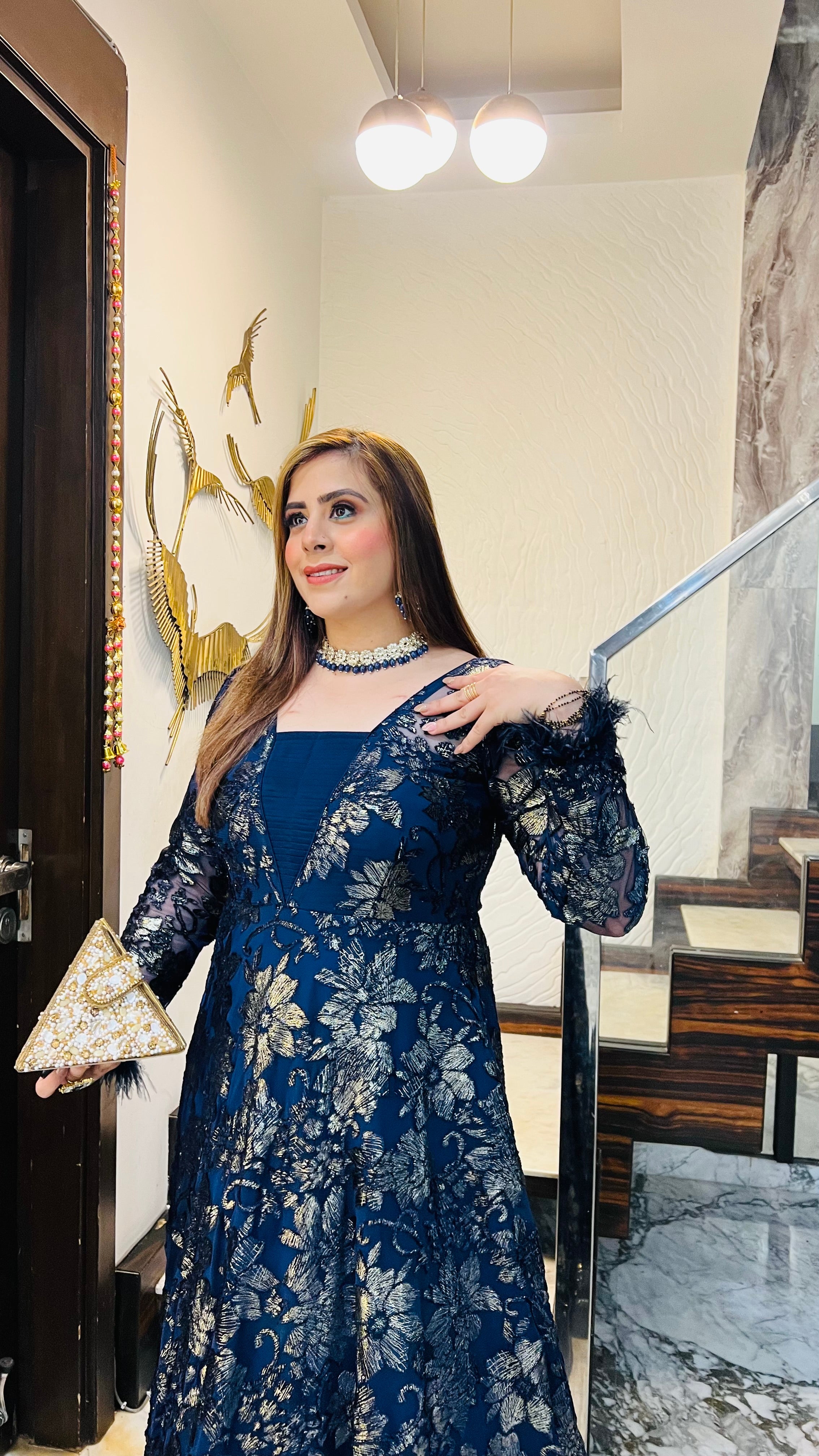 Black Bougainvillea Gown