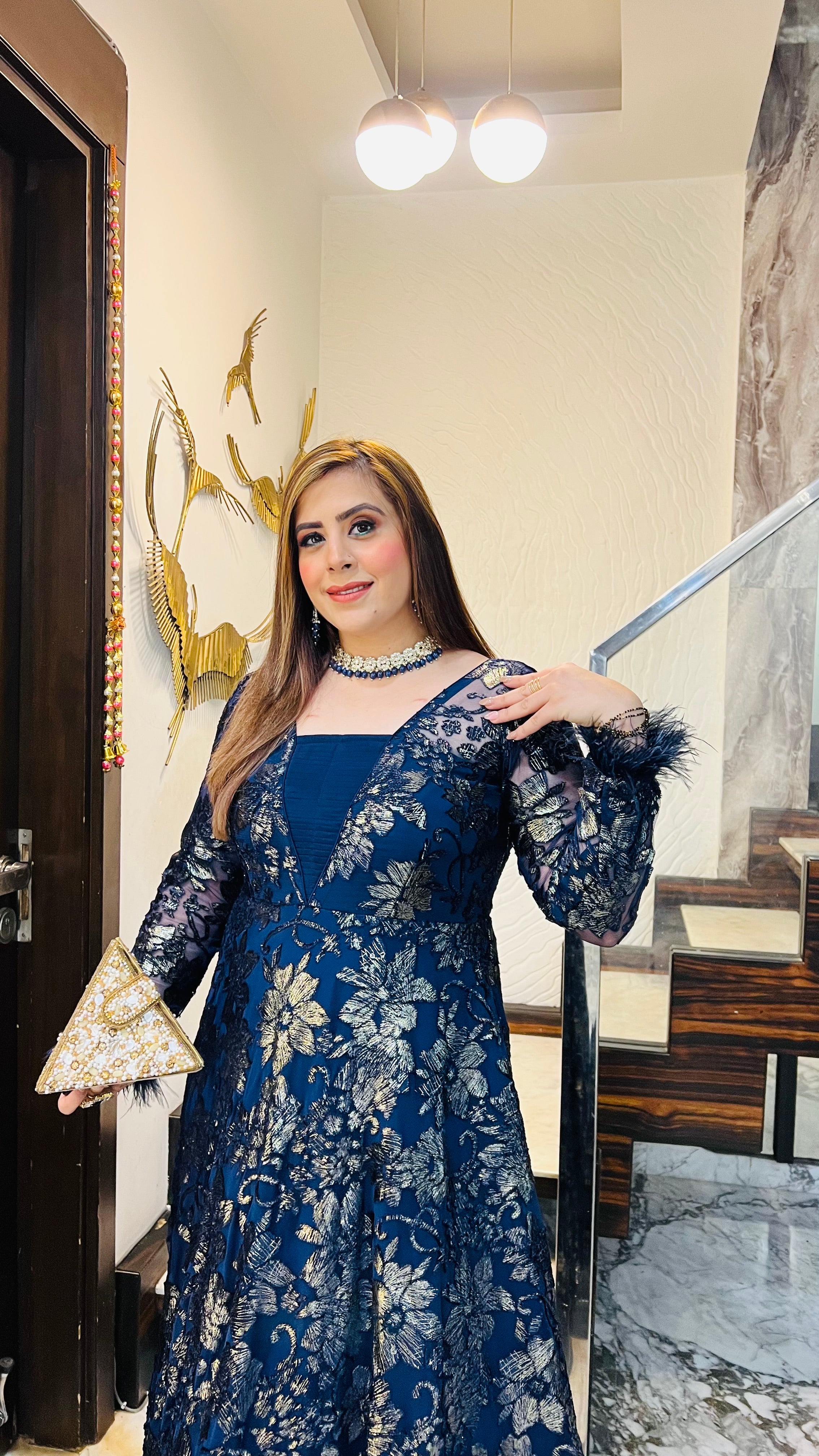 Black Bougainvillea Gown