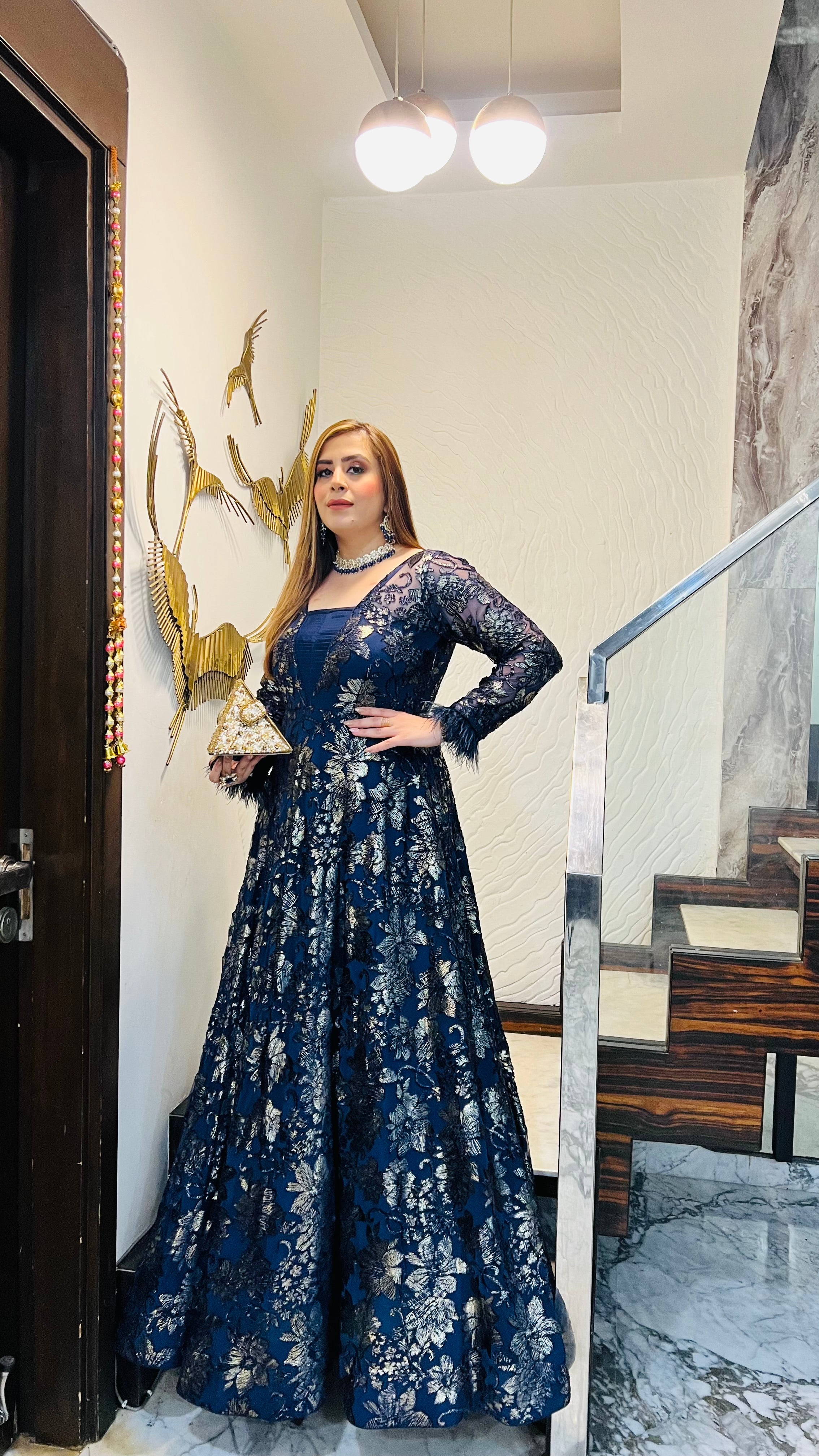 Black Bougainvillea Gown