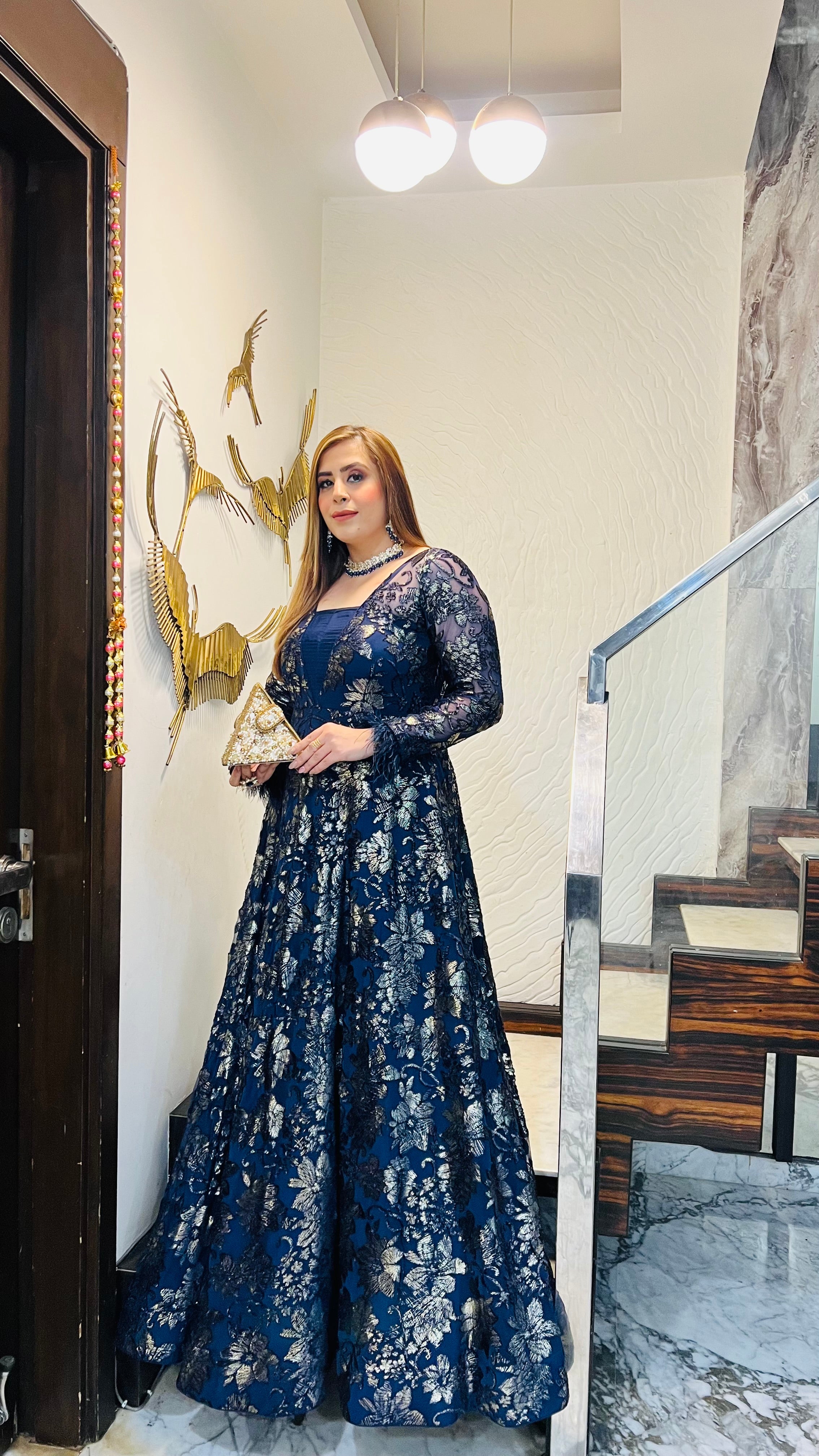 Black Bougainvillea Gown