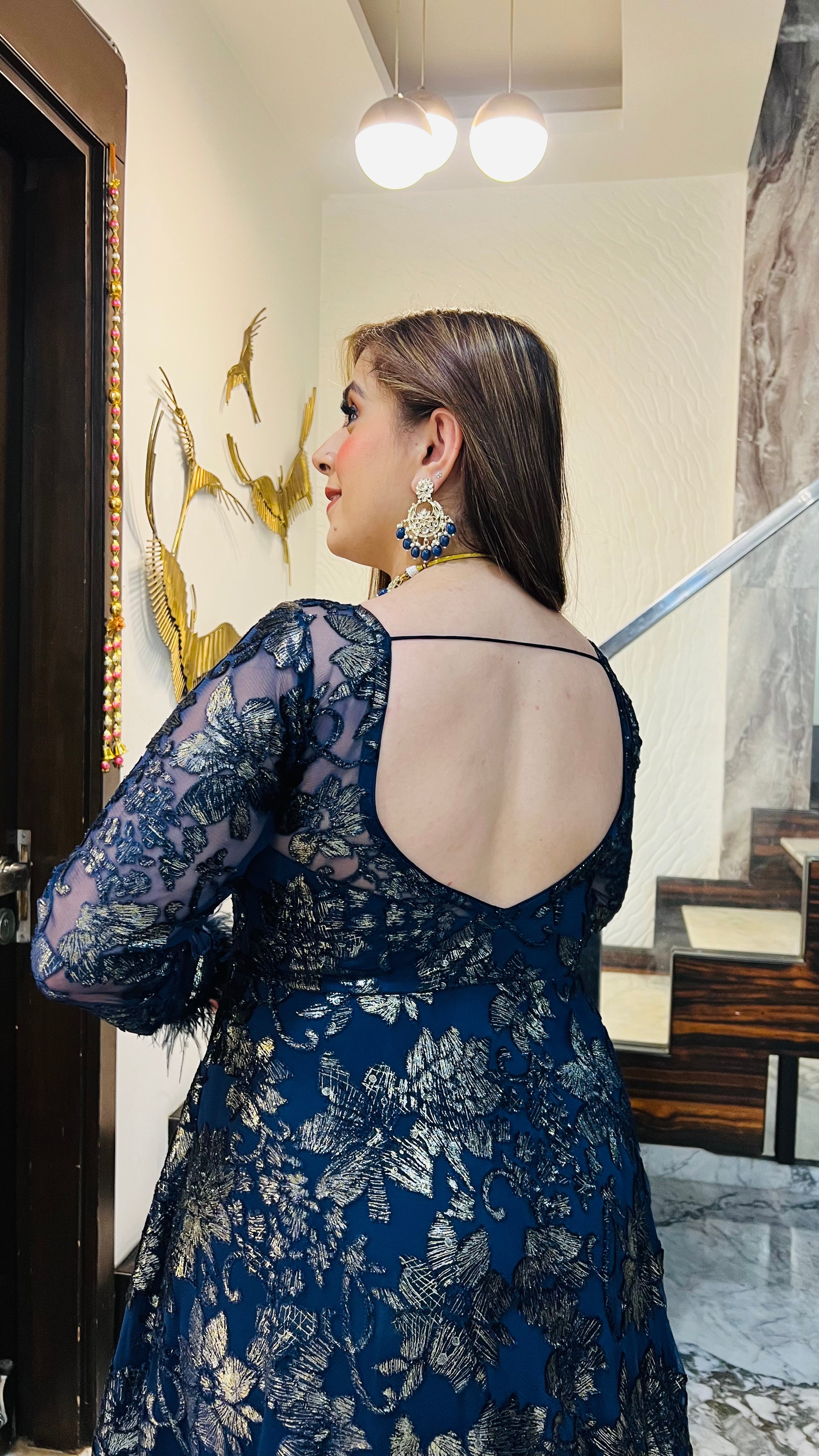 Black Bougainvillea Gown