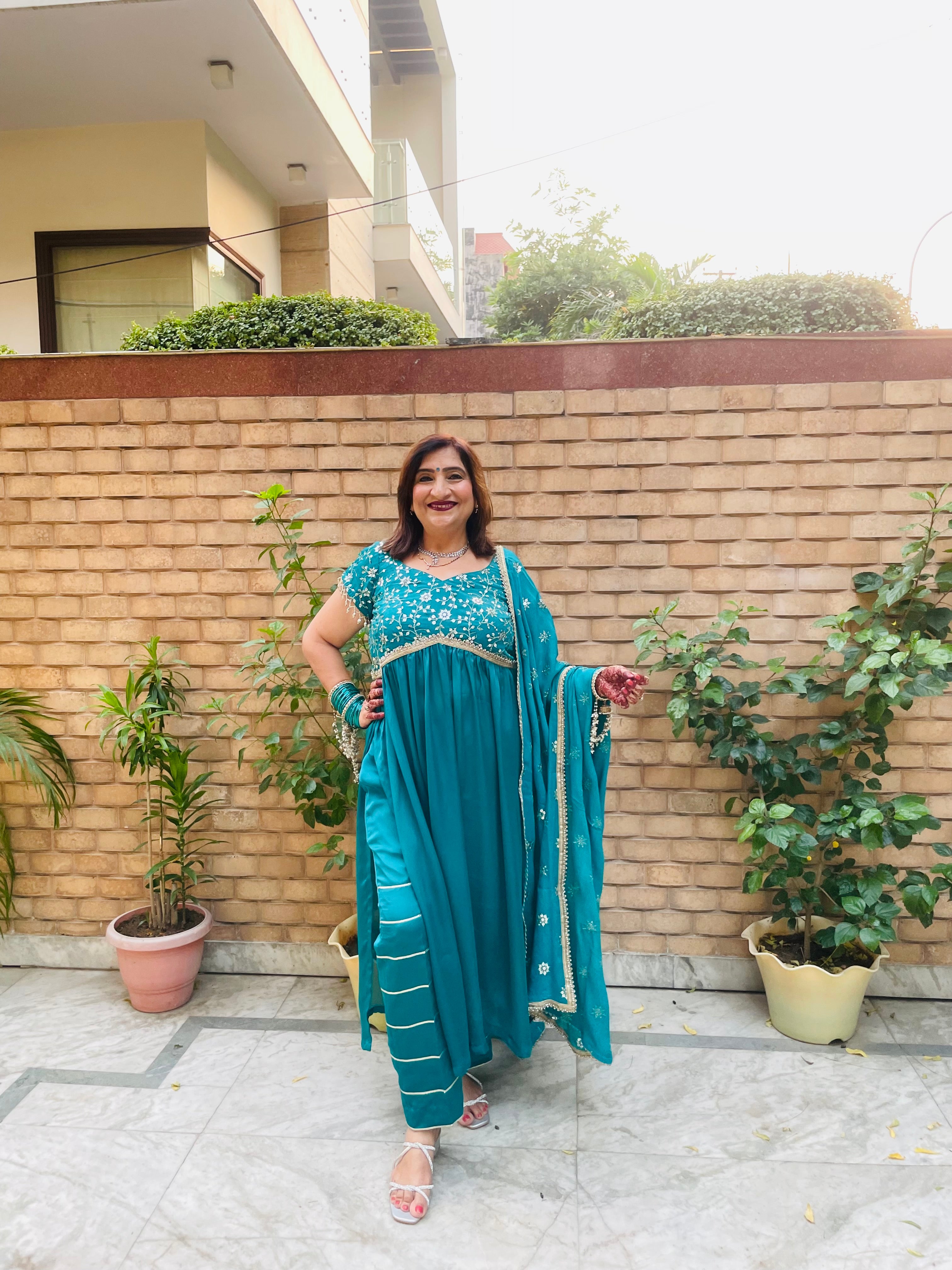 Teal Nayera Party Suit