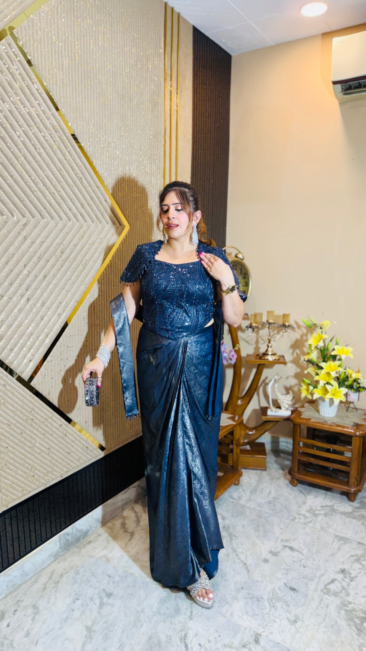 Belvedere Blue Drape Co-Ord