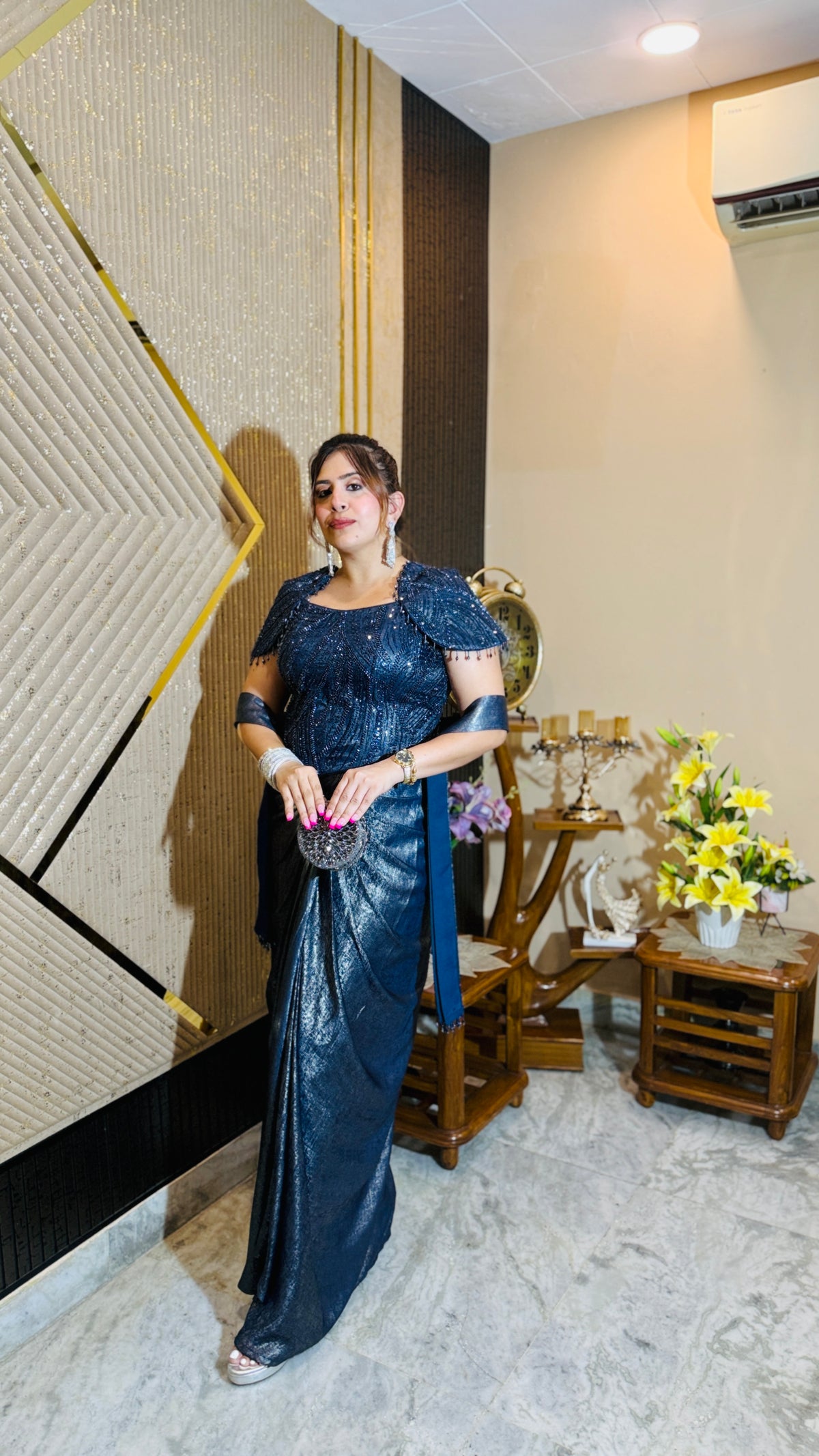 Belvedere Blue Drape Co-Ord