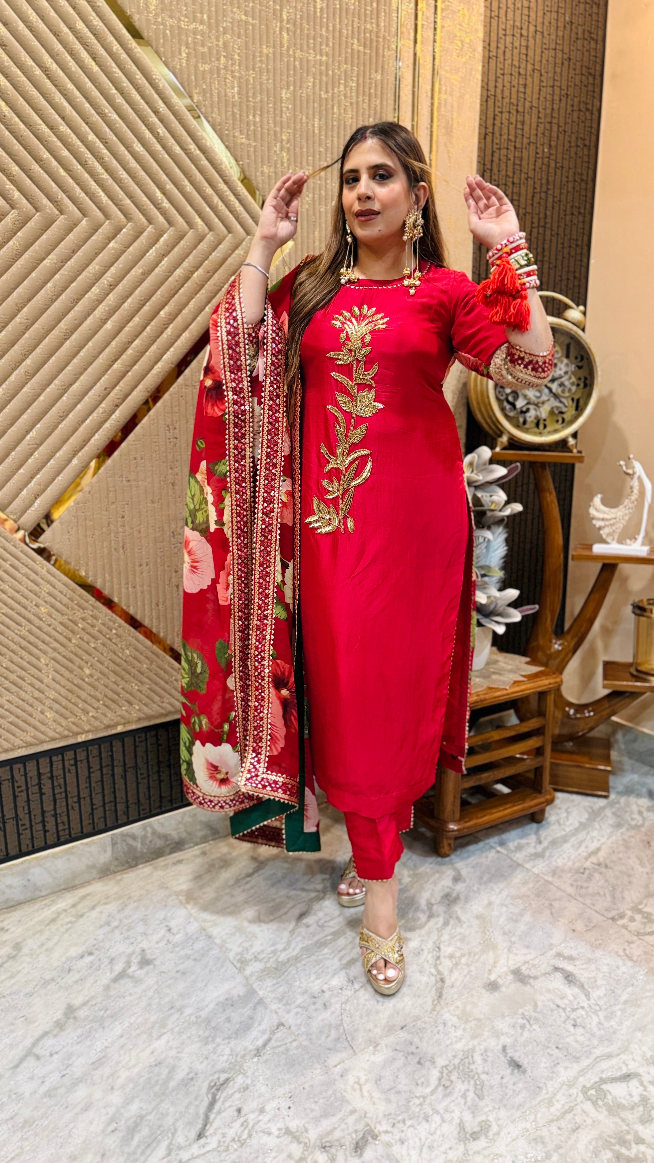 Cherry Karvachauth Suit