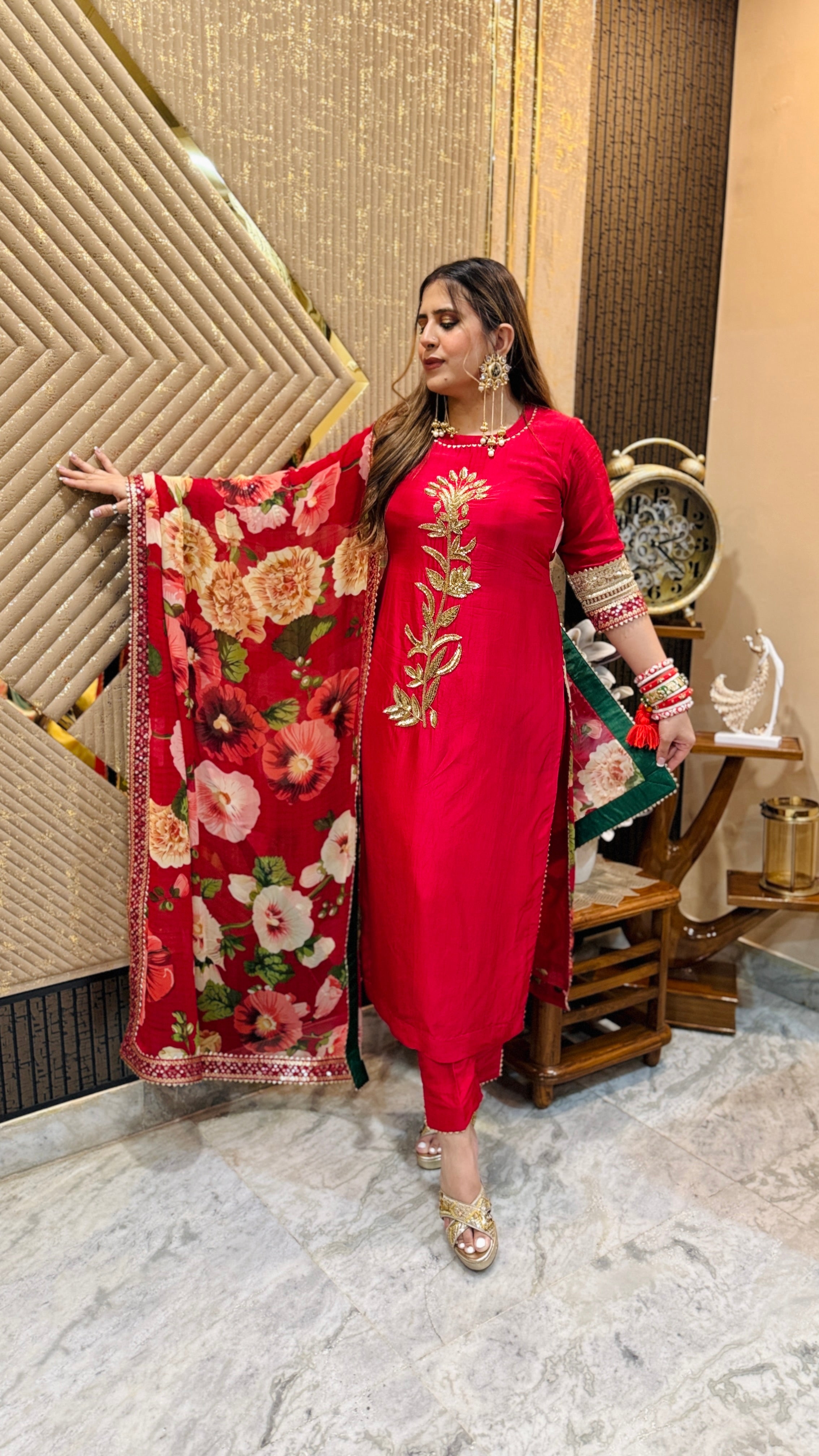 Cherry Karvachauth Suit