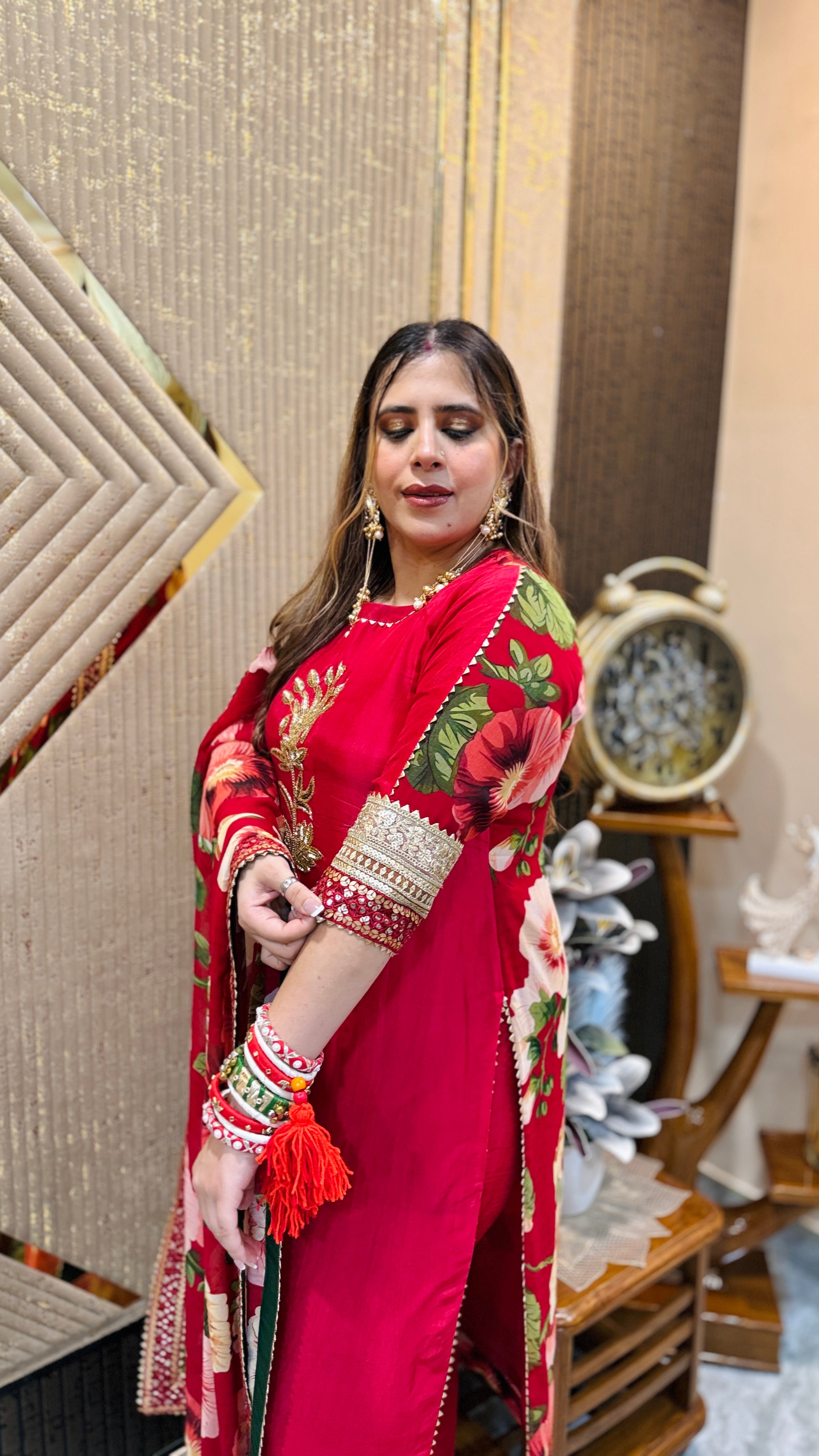 Cherry Karvachauth Suit