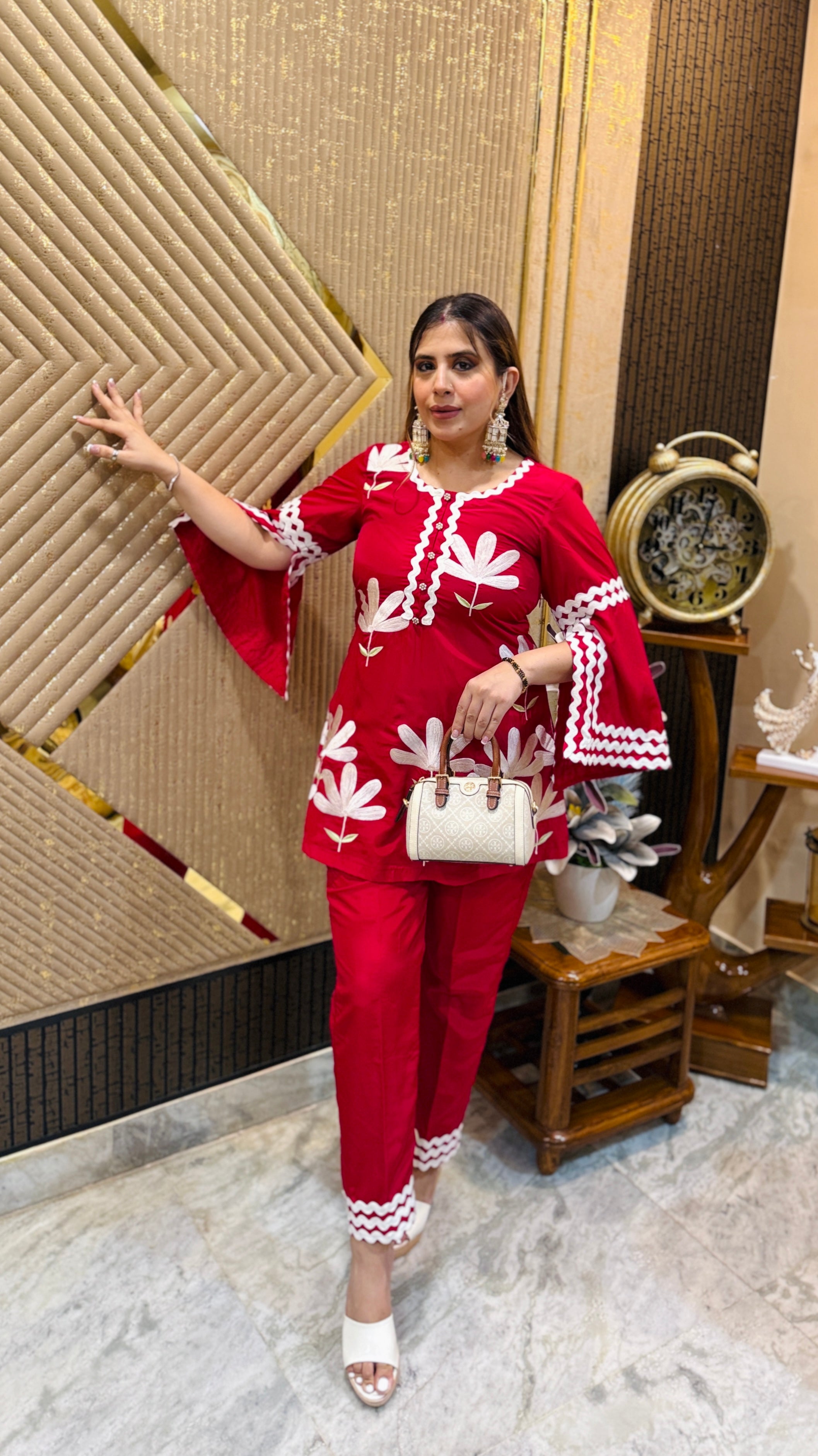 Red Diwali Co-Ord